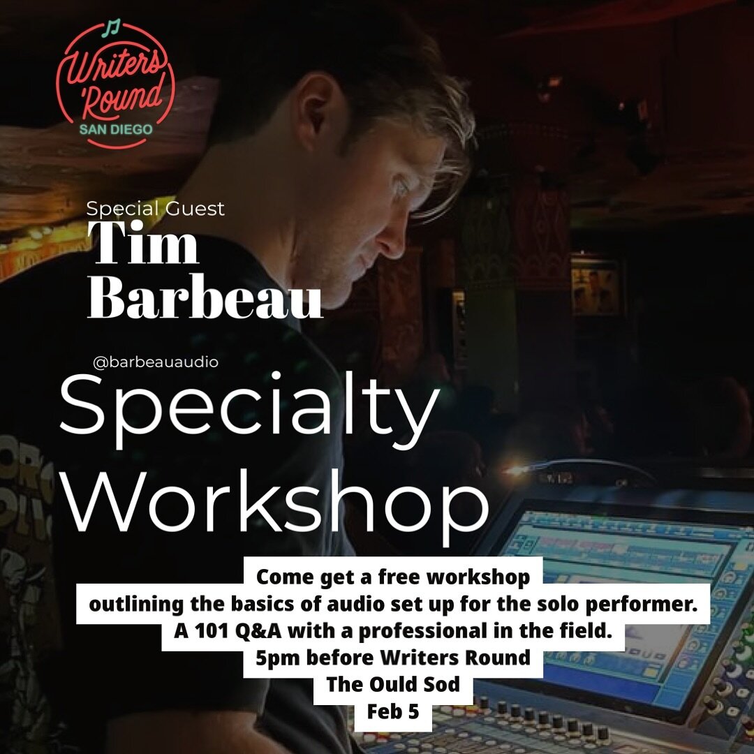 We are stoked to kick off our first Specialty Workshop! This one is for all our new performers who have questions about how to set themselves up to be a solo performer. A 101 workshop presented by @barbeauaudio! What&rsquo;s an XLR? What gear do I ne