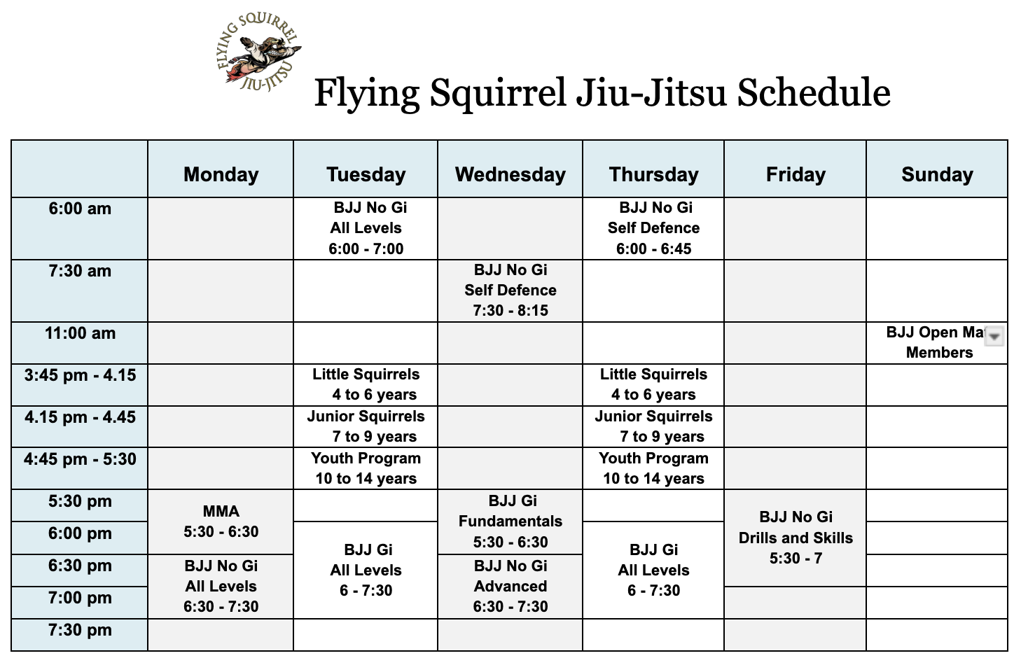 timetable-flying-squirrel-jiu-jitsu