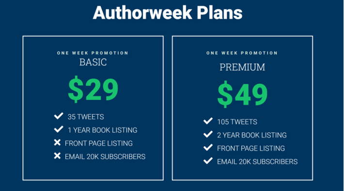 Author Week Book Pricing