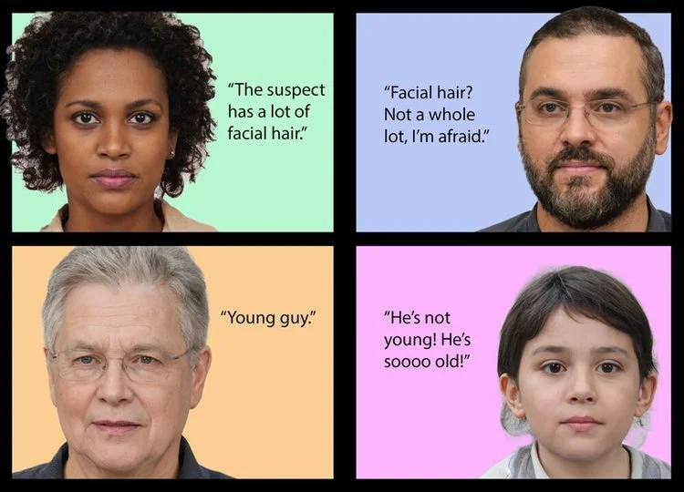 image of four AI generated people with different perspectives