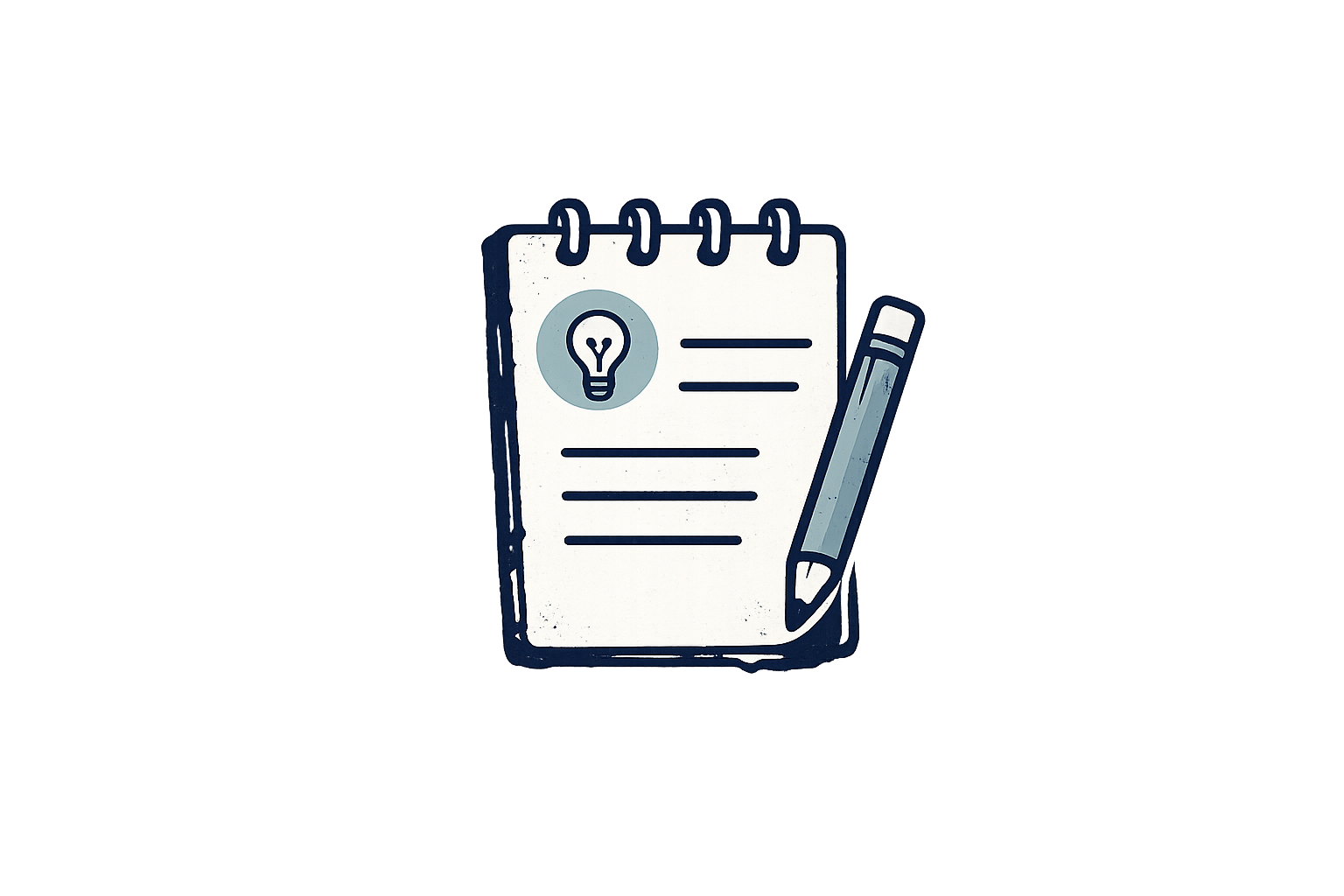 Minimalist notepad and pencil icon representing a quick horror writing prompt