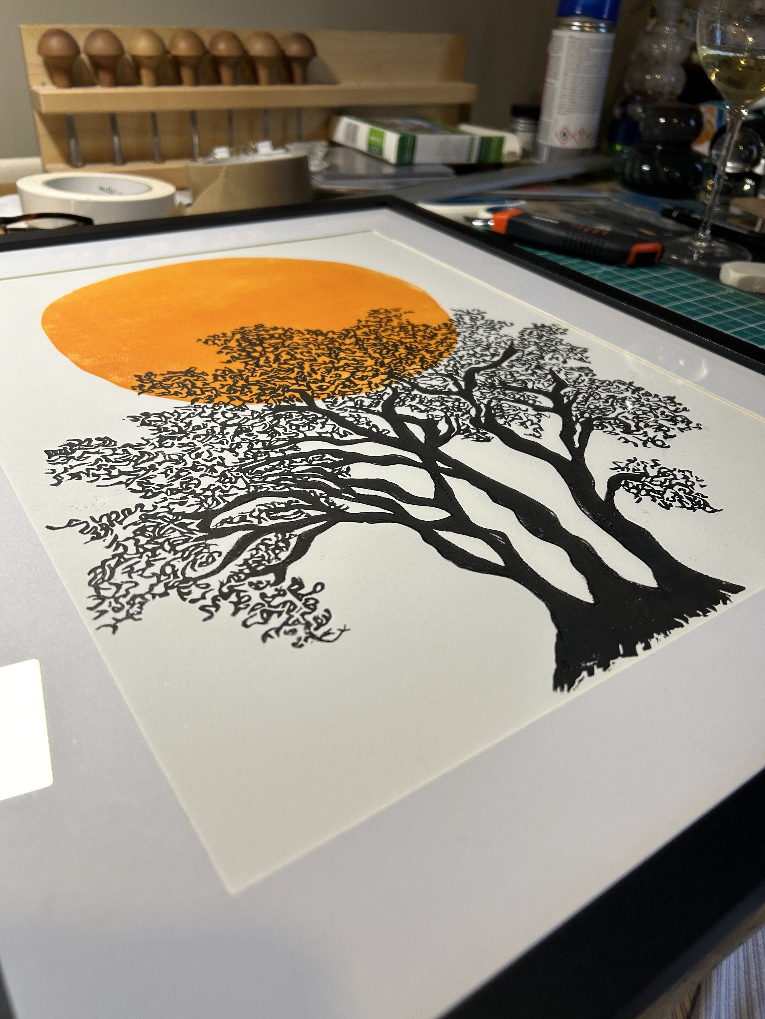 Large tree at sunset at an angle on workbench.jpg