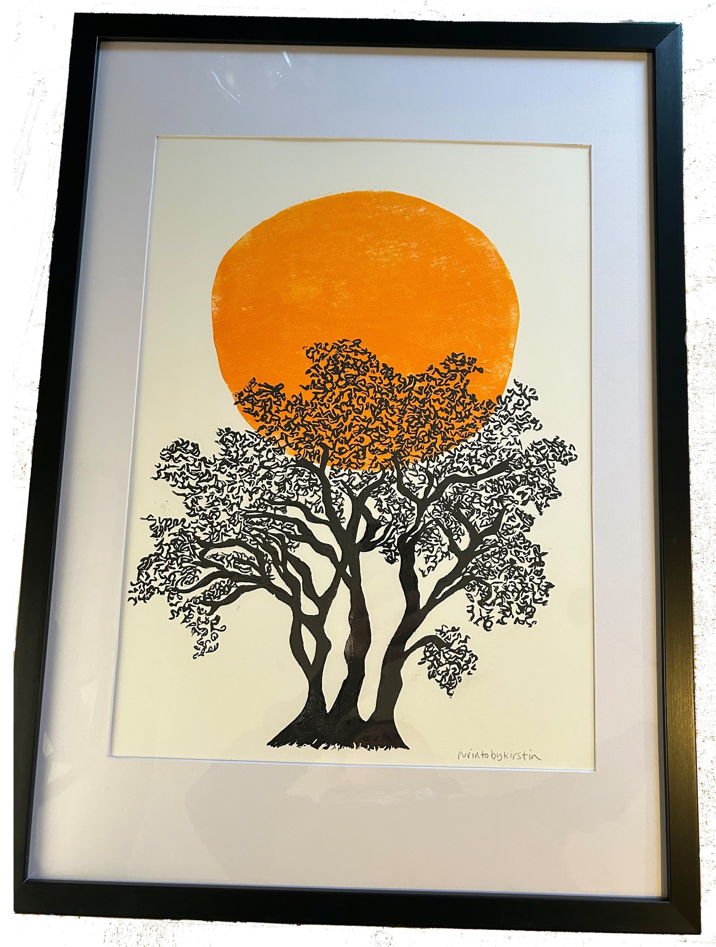 NEW+-+Large+sunset+tree+in+black+frame.jpg