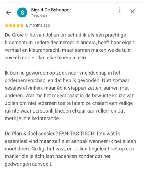 Jolien creëert een veilige ruimte
