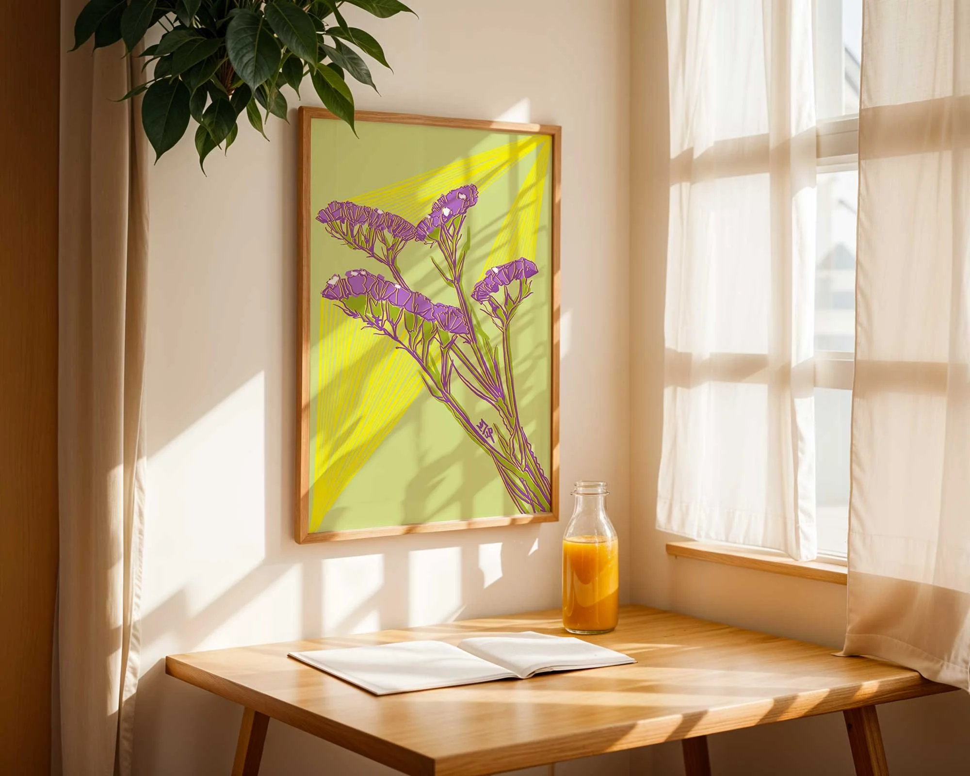 upillustration-radiance-purple-botanical-print-framed-shelf.jpg