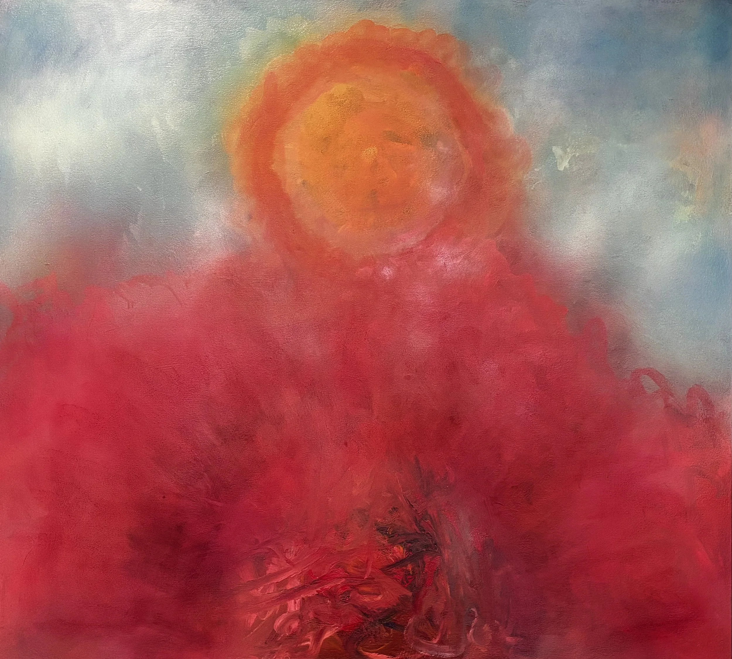 born again. 38″x42″. canvas. 2025.