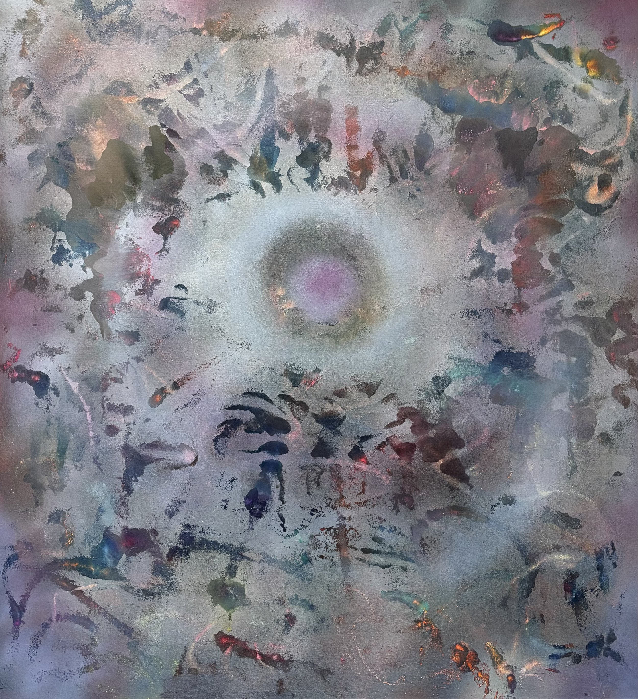 purple. 50″x46″. canvas. 2025.