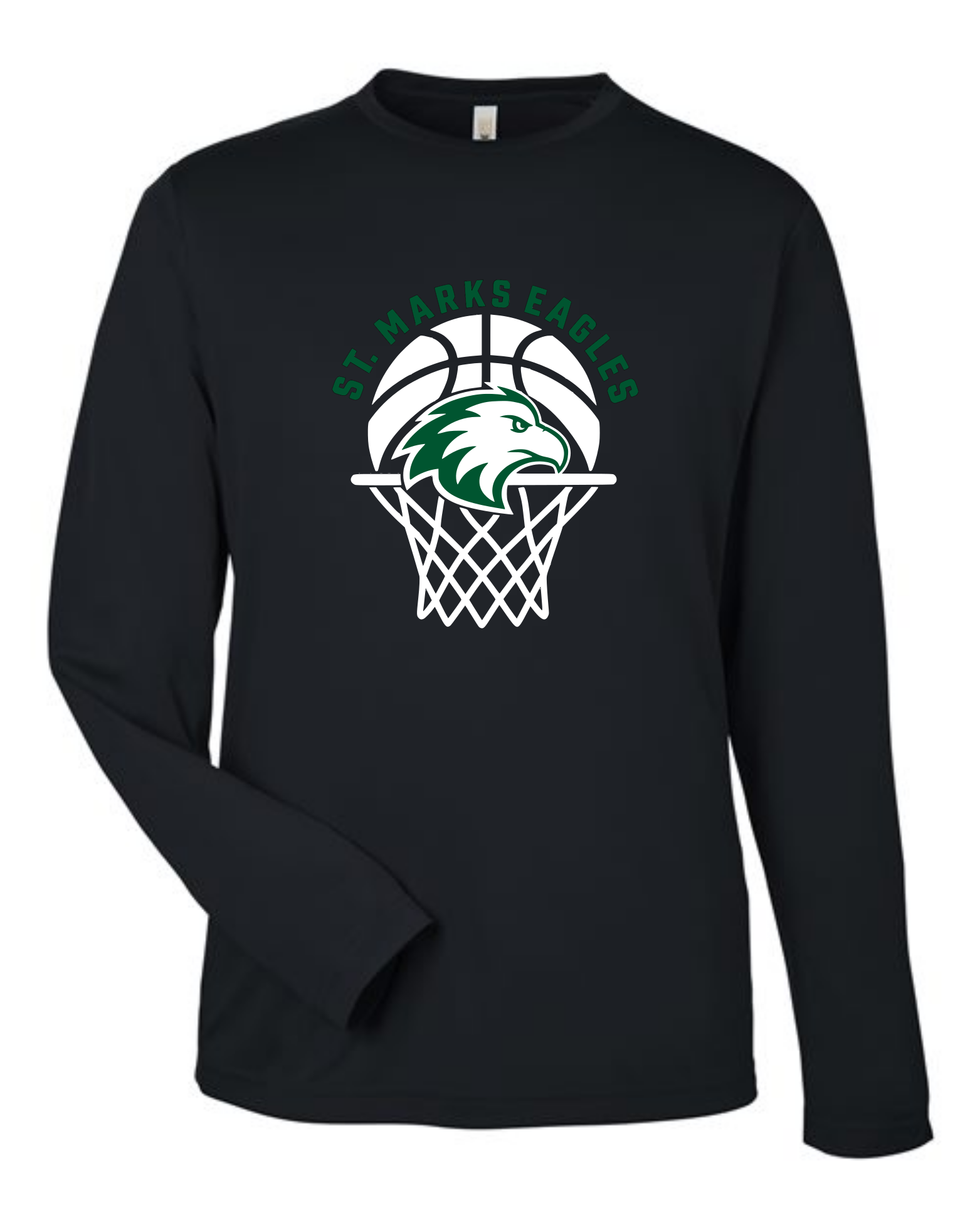 St Marks Basketball 26 - Polyester LS Shirt