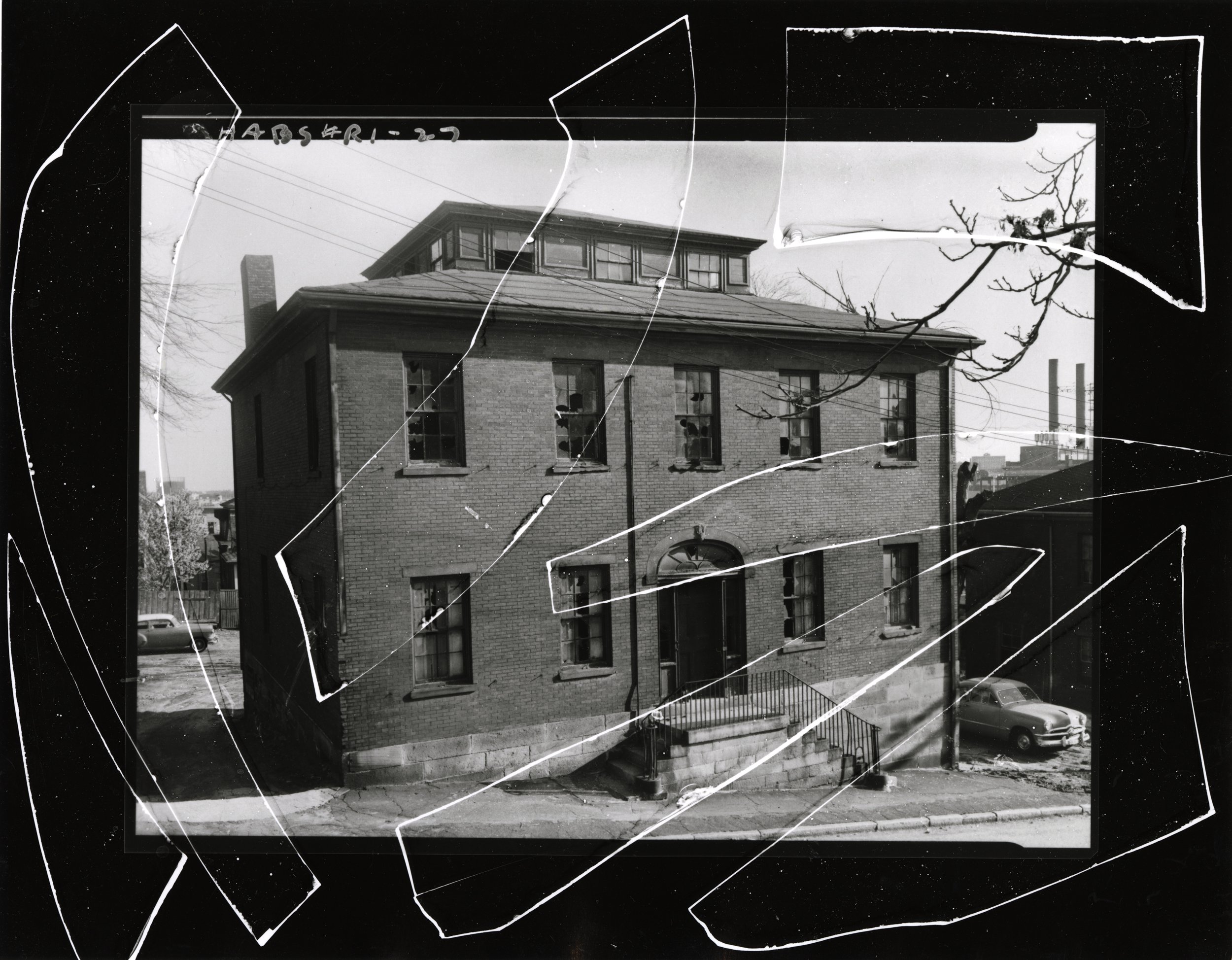   William Woodward House, 22 James Street, Providence, Providence County, RI   reprinted with elaboration, Schenectady NY, April, 2023, 11x14” gelatin silver print, unique 