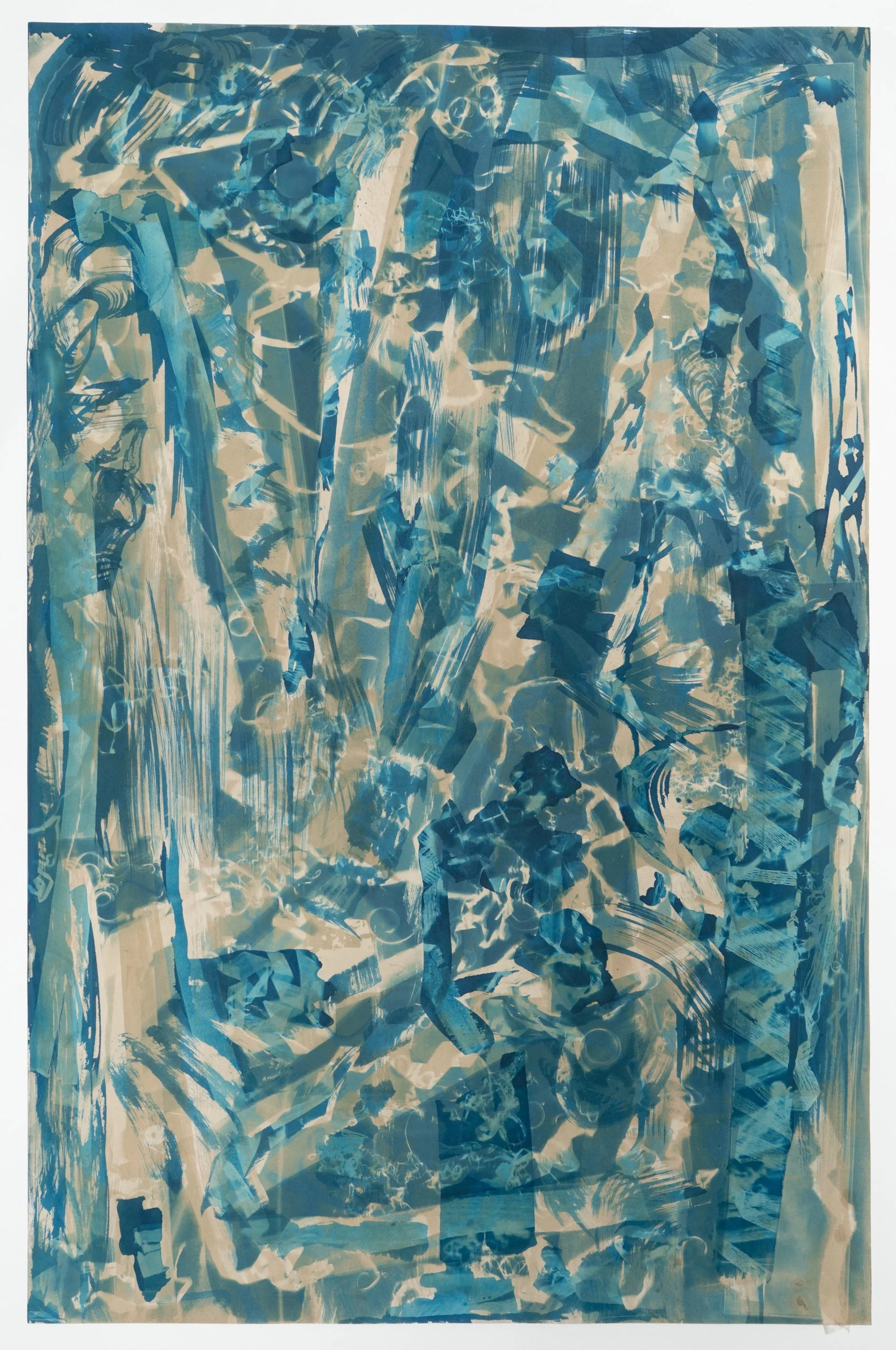 Triple Grain (2, 6.25) cyanotype on paper 48 ×31 1/4” 2025