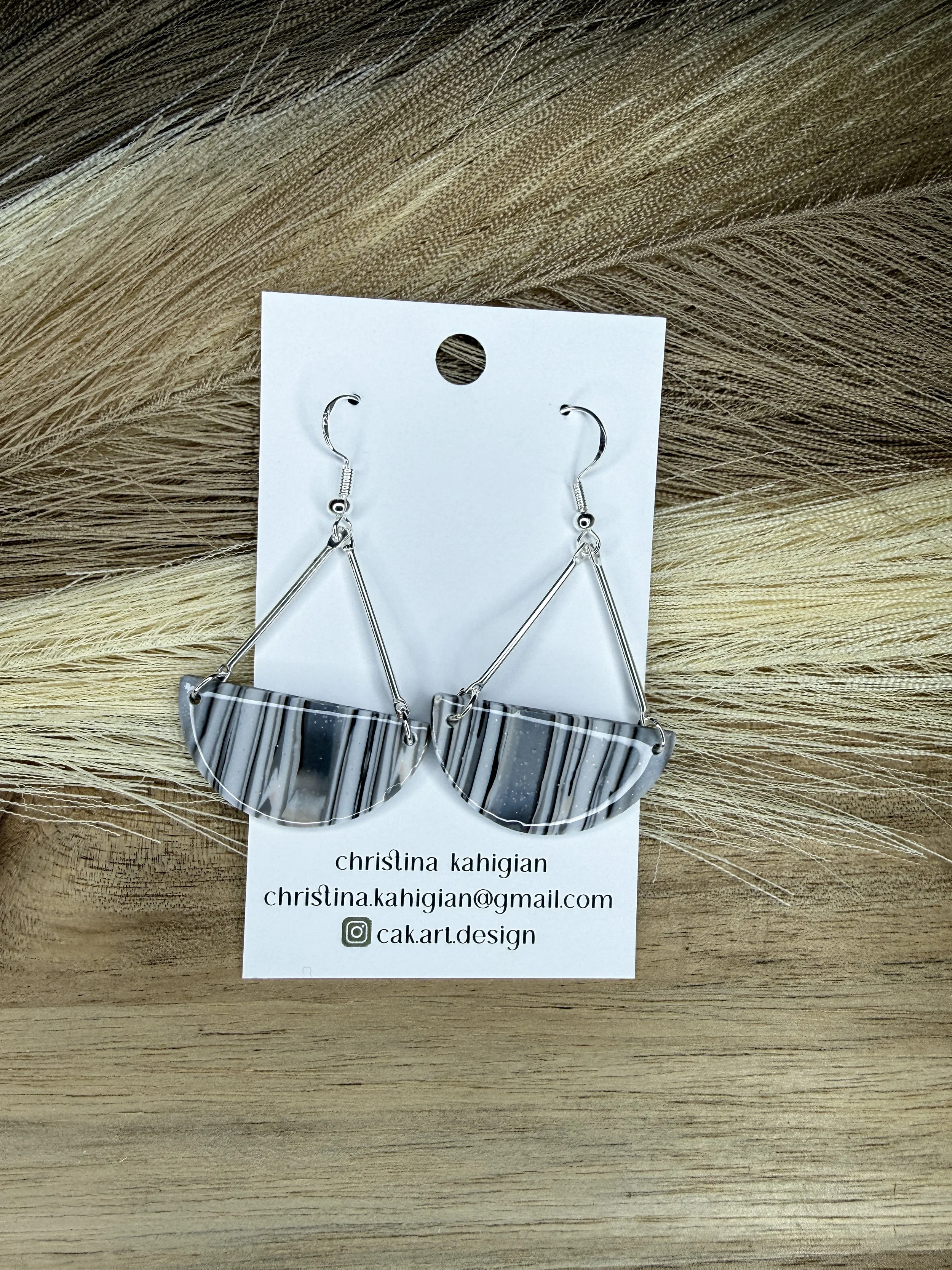 grey, white, tan stripes