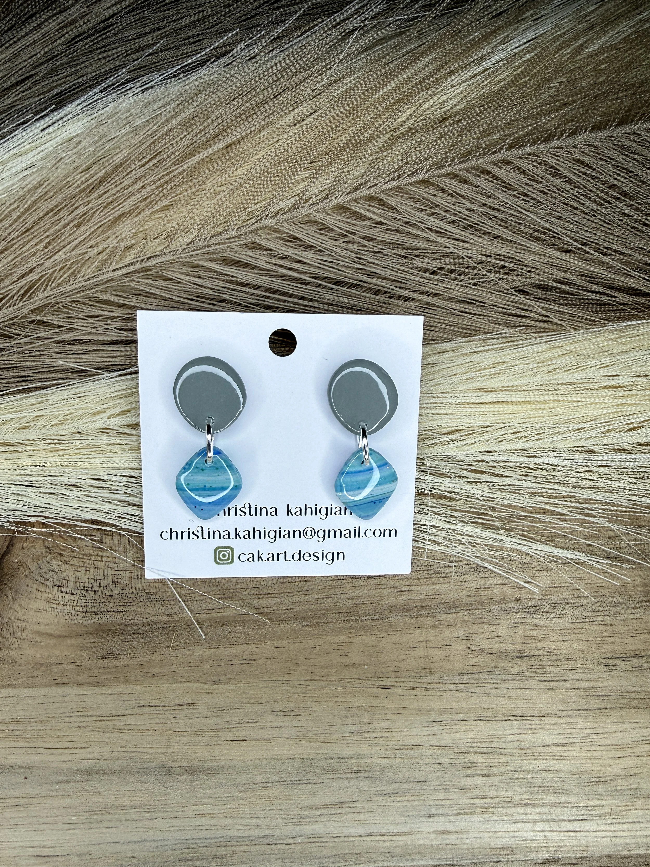 green, blue, white marble