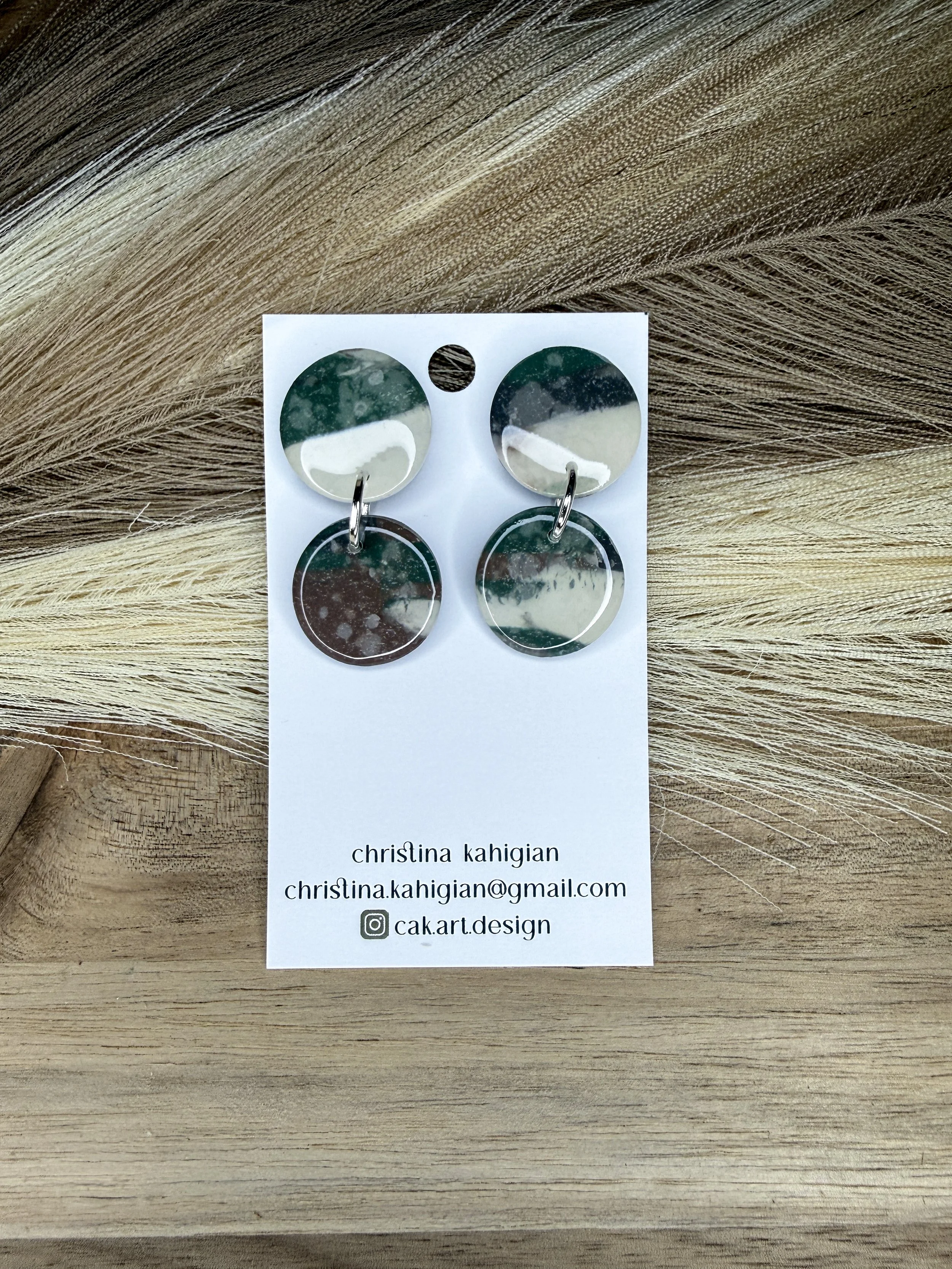 green, brown, white marble