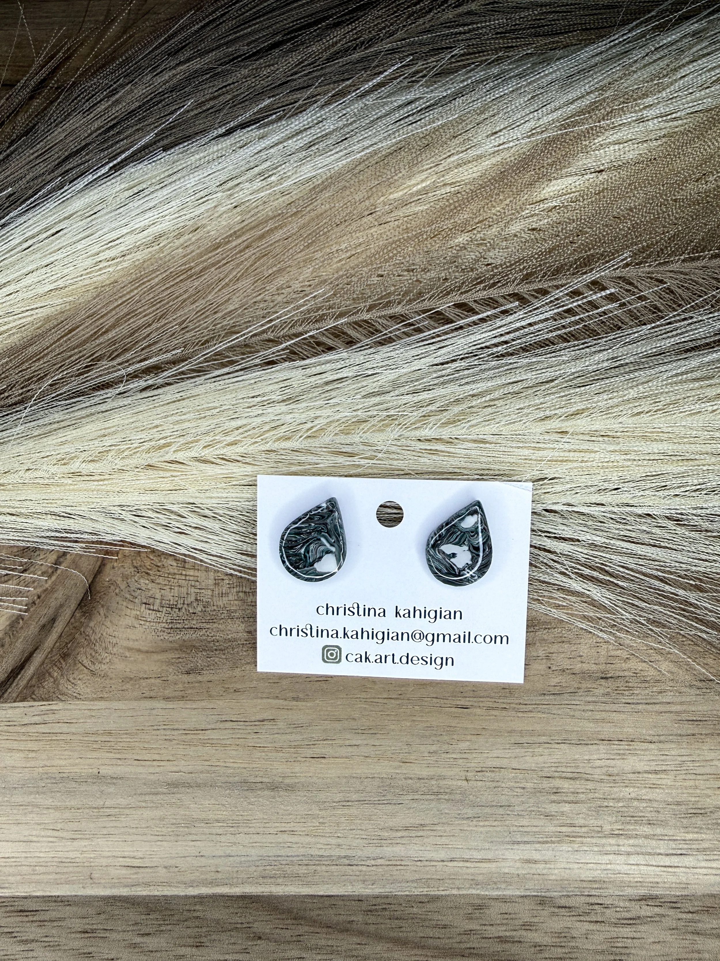 green, white, brown marble