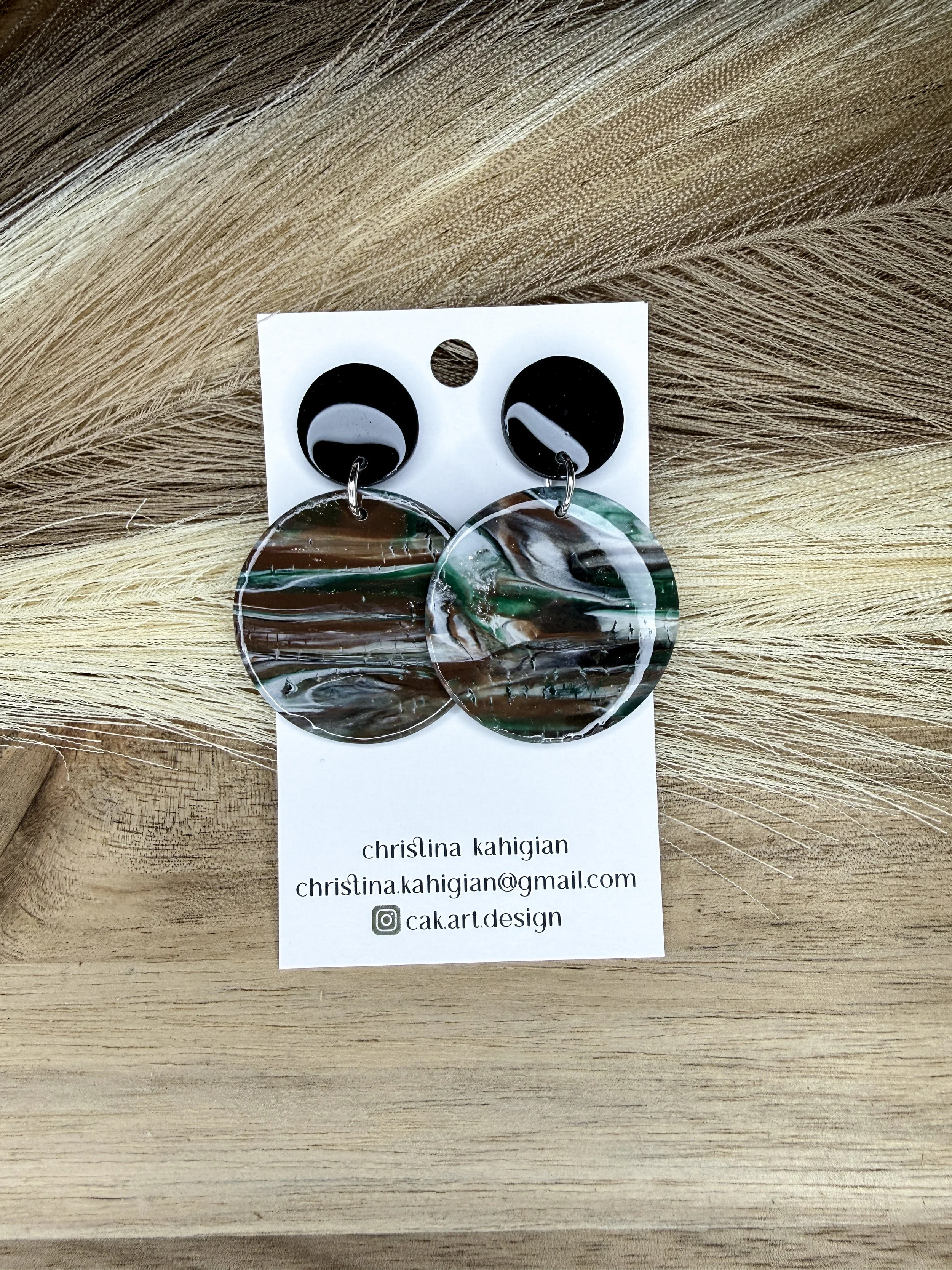 green, brown, black marble
