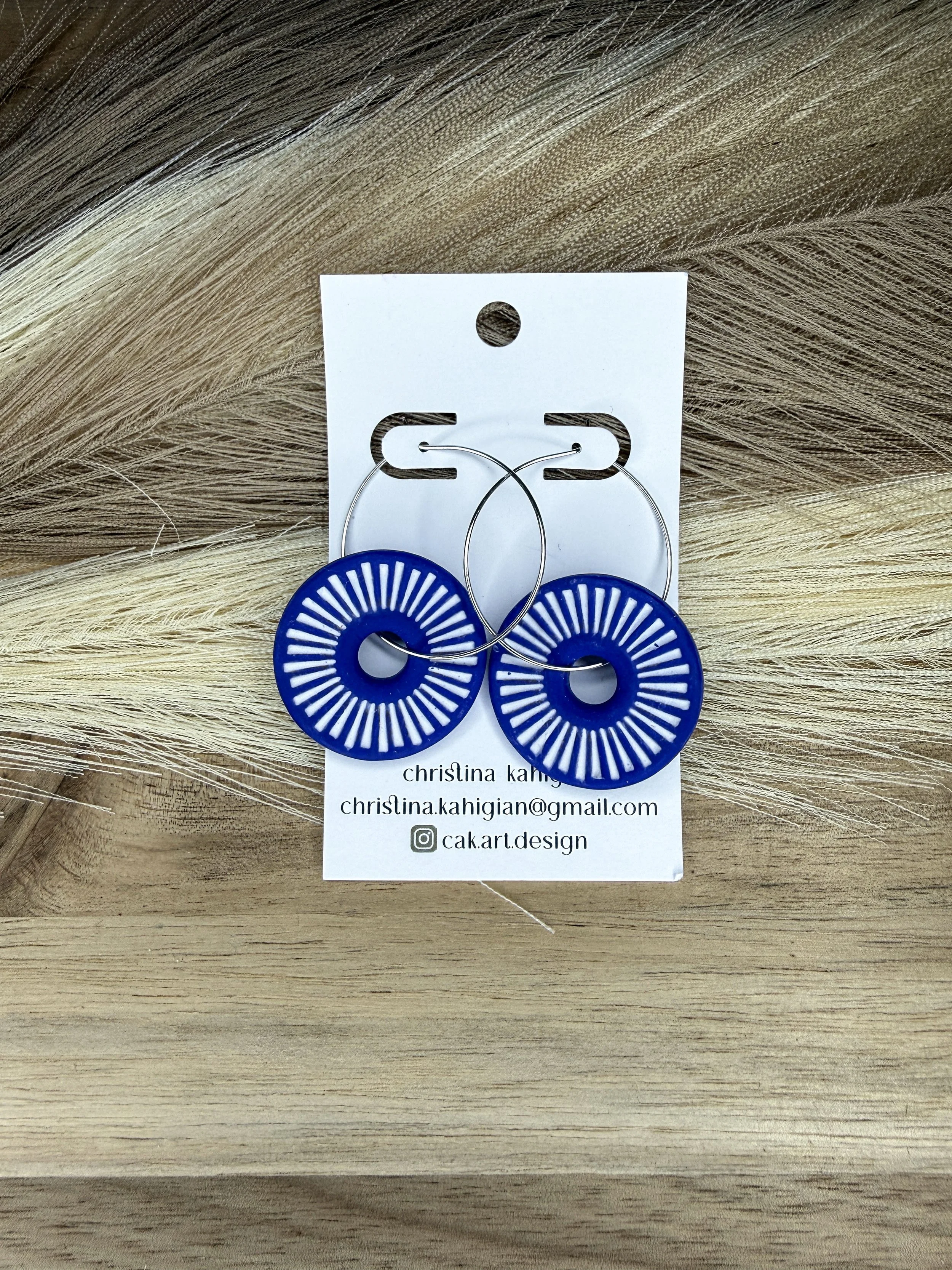 blue with white hoops
