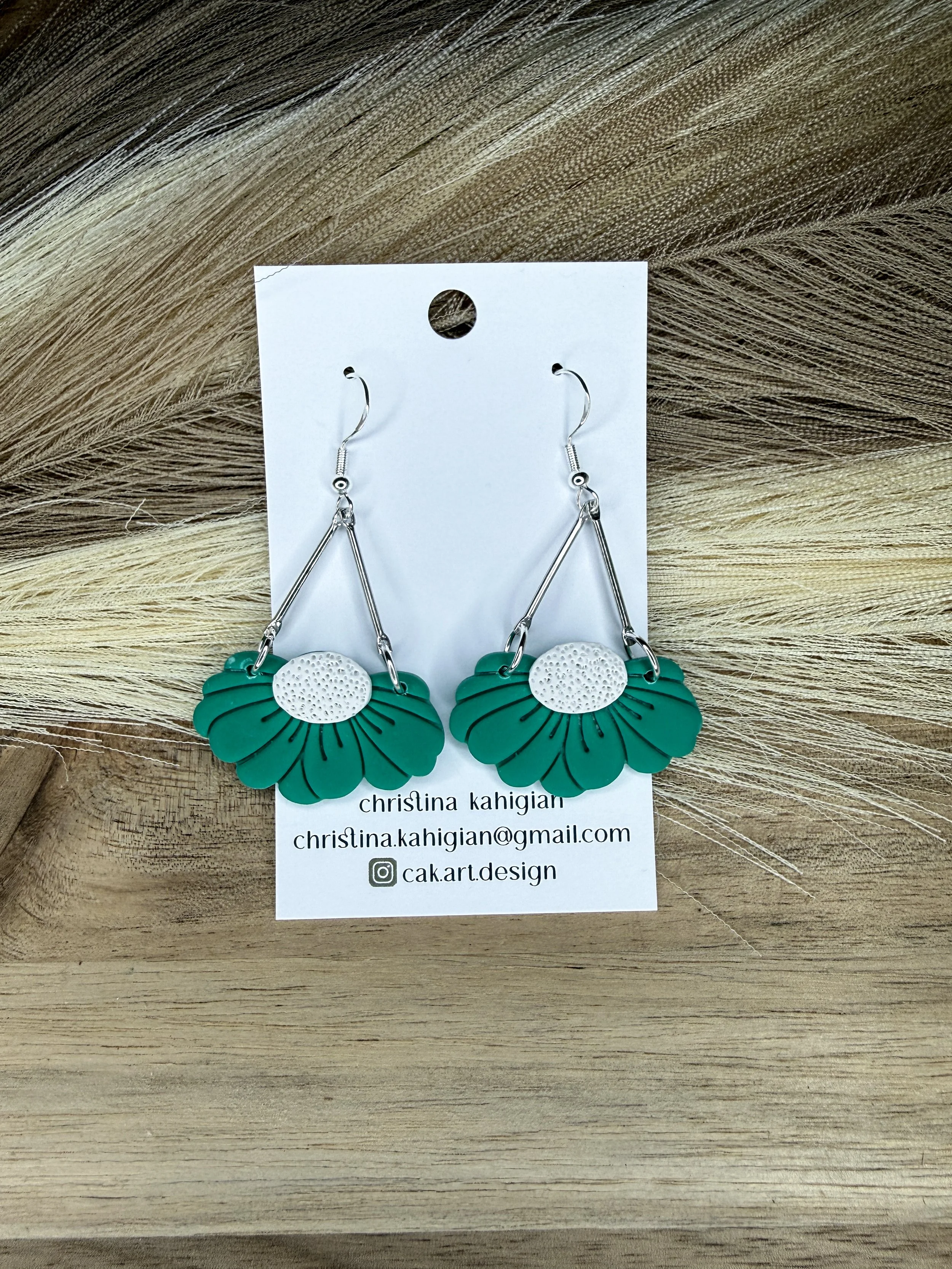 green with white flowers