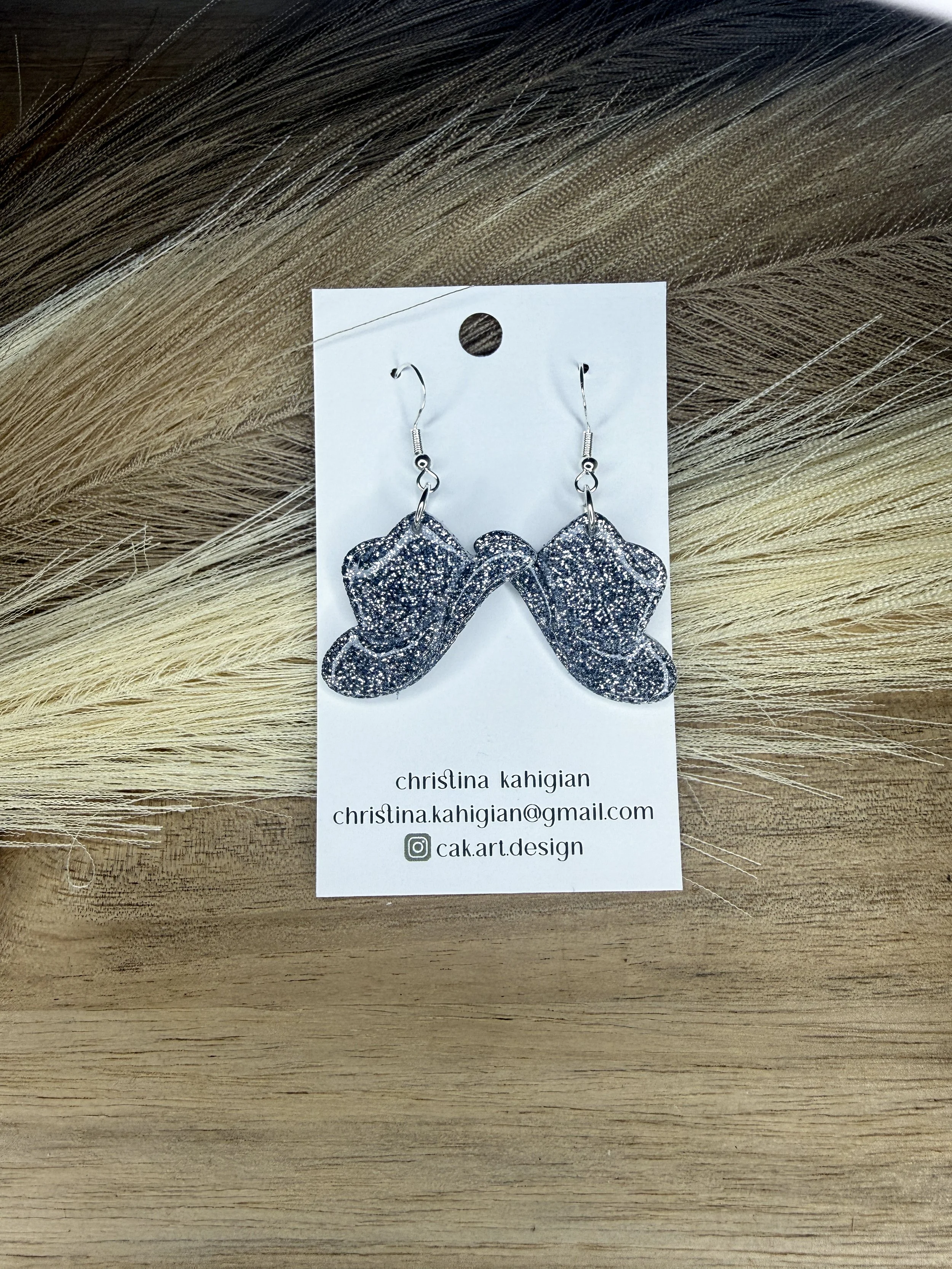 silver glitter cowboy hats