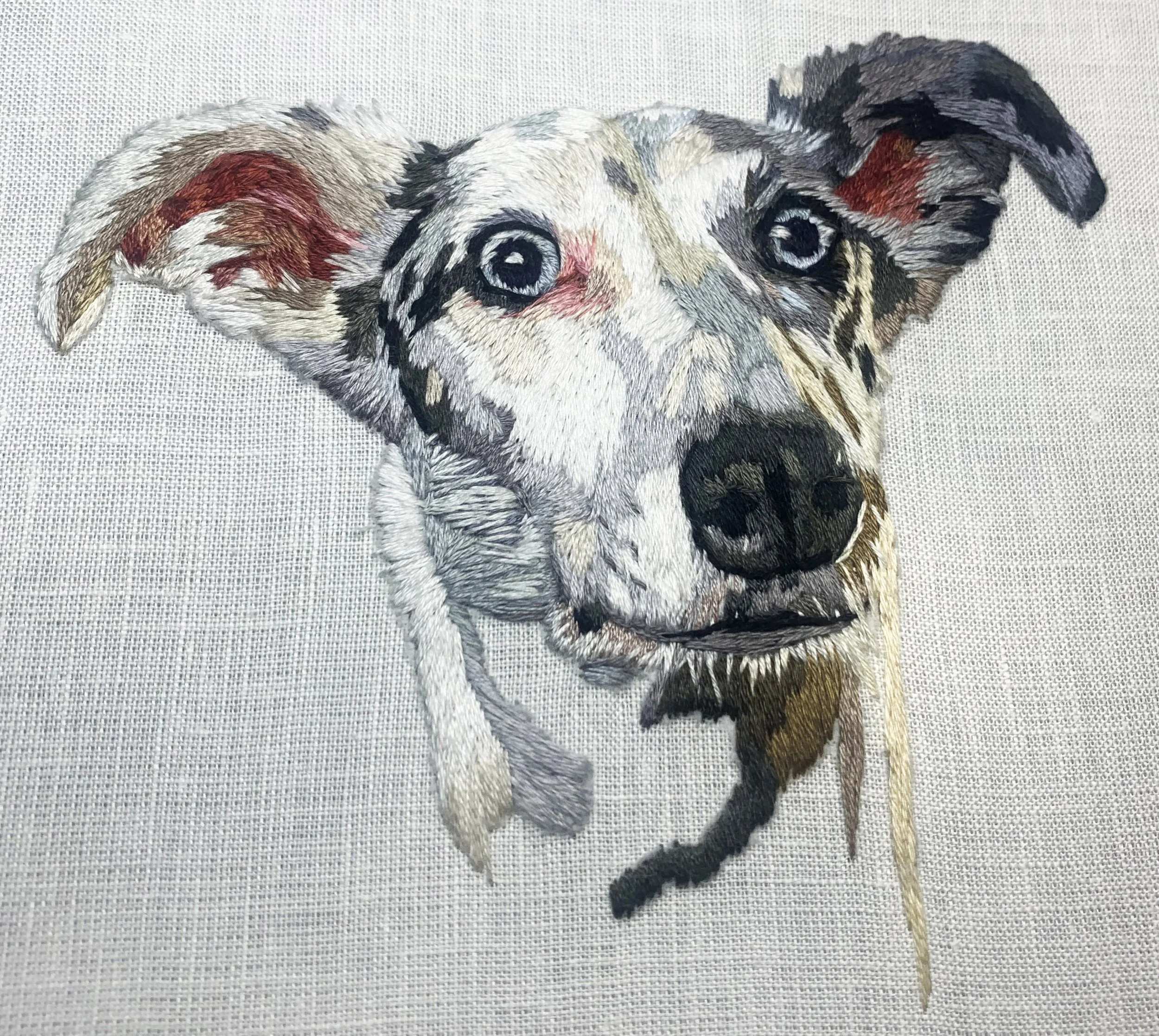 Hand embroidery thread painting workshop in Builth Wells, Mid Wales with Lucy Newman