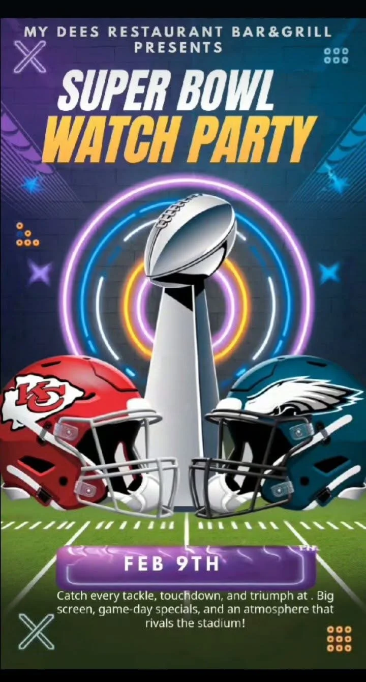 WHERE TO WATCH THE SUPER BOWL on NORTH CAICOS - SUPERBOWL LIX - MY DEES.JPG