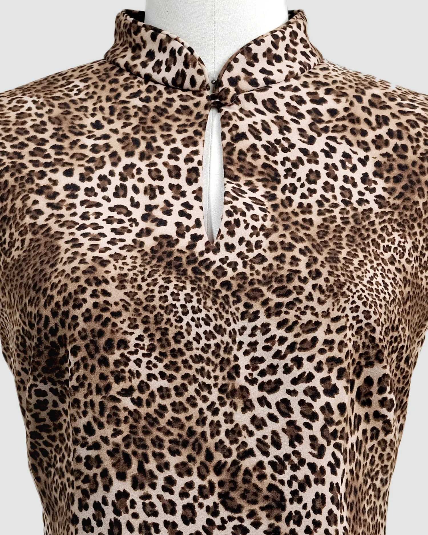 princess polly baby blue dress 90s Leopard Midi Dress (M) – Holy Thrift main image 0
