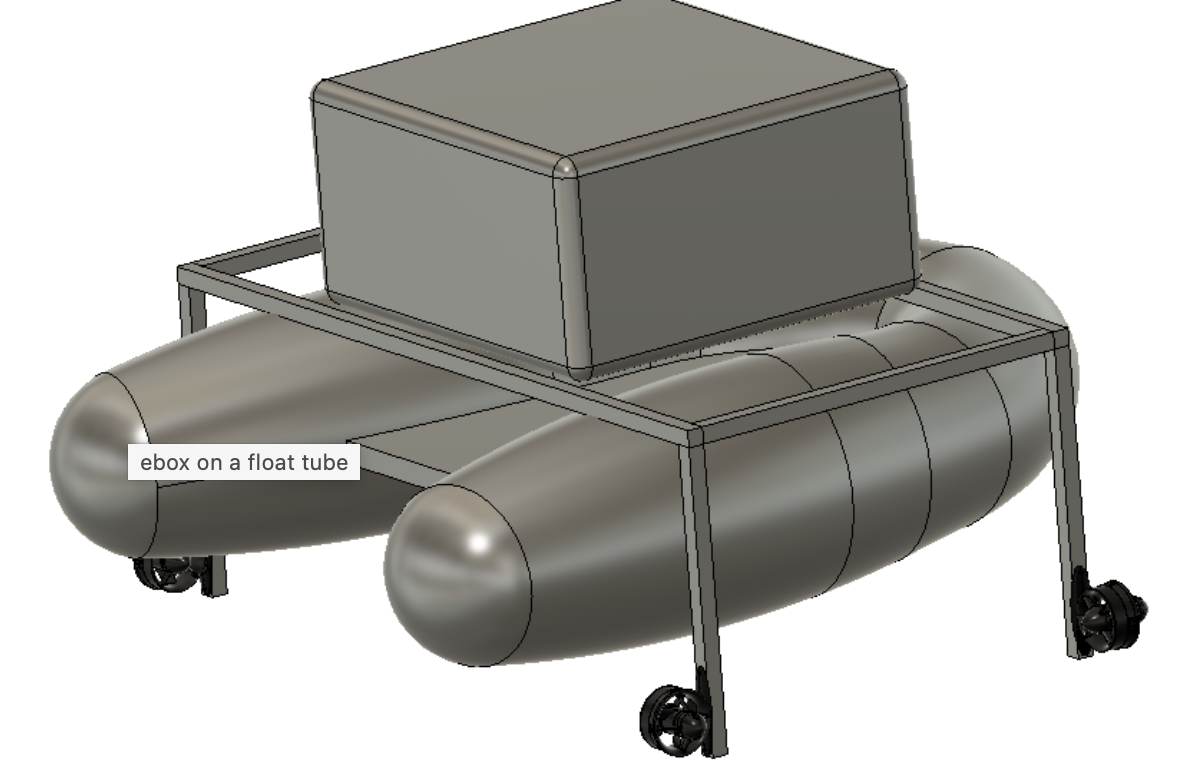 4/2/22 Initial CAD Mockup Electronics Box Placement