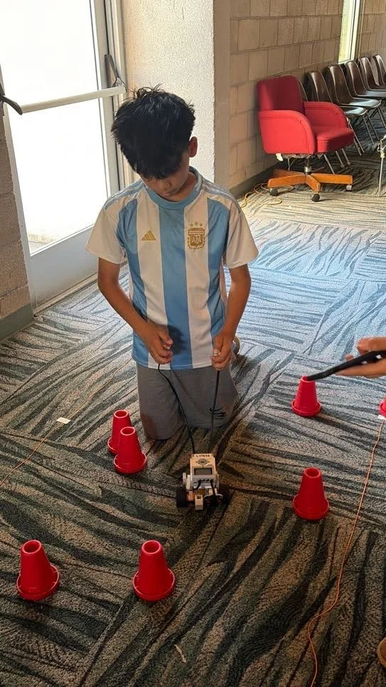 urban life students remote controlling robot