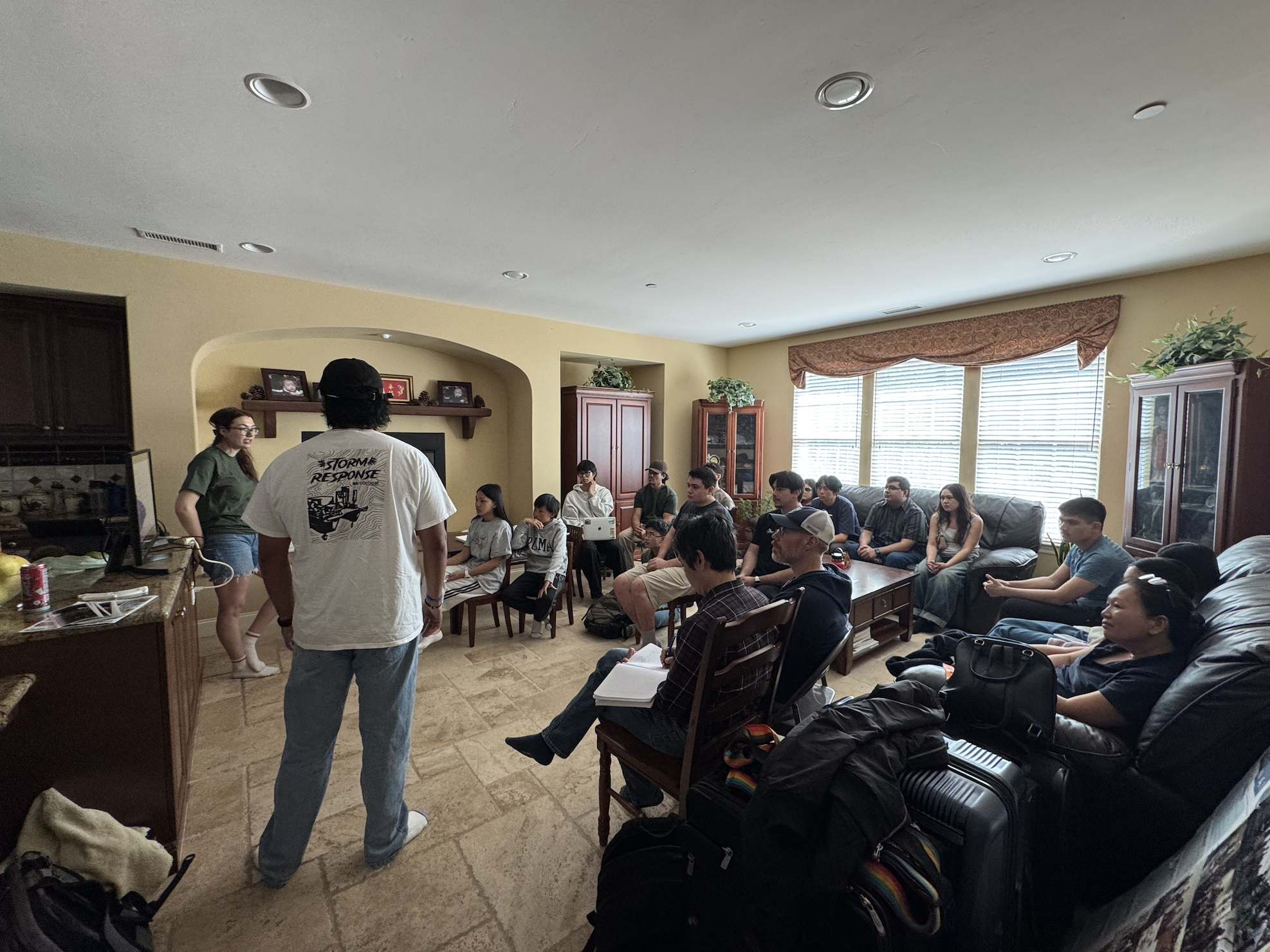 Team Leads giving presentation to team