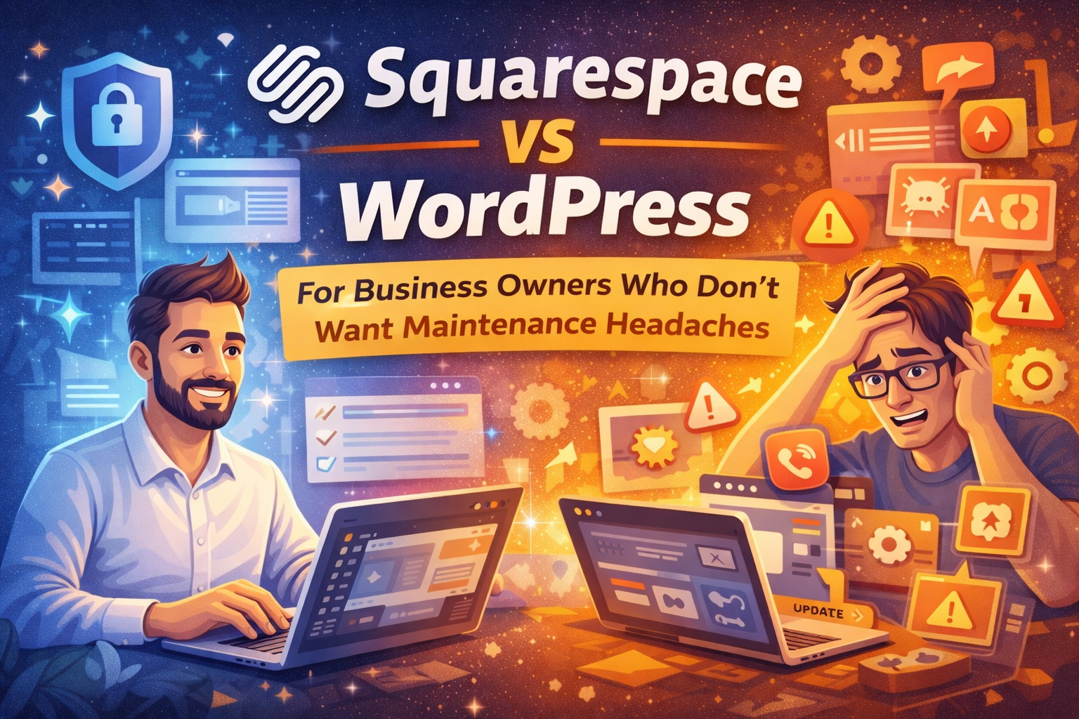 Squarespace vs WordPress for Business Owners Who Don’t Want Maintenance Headaches