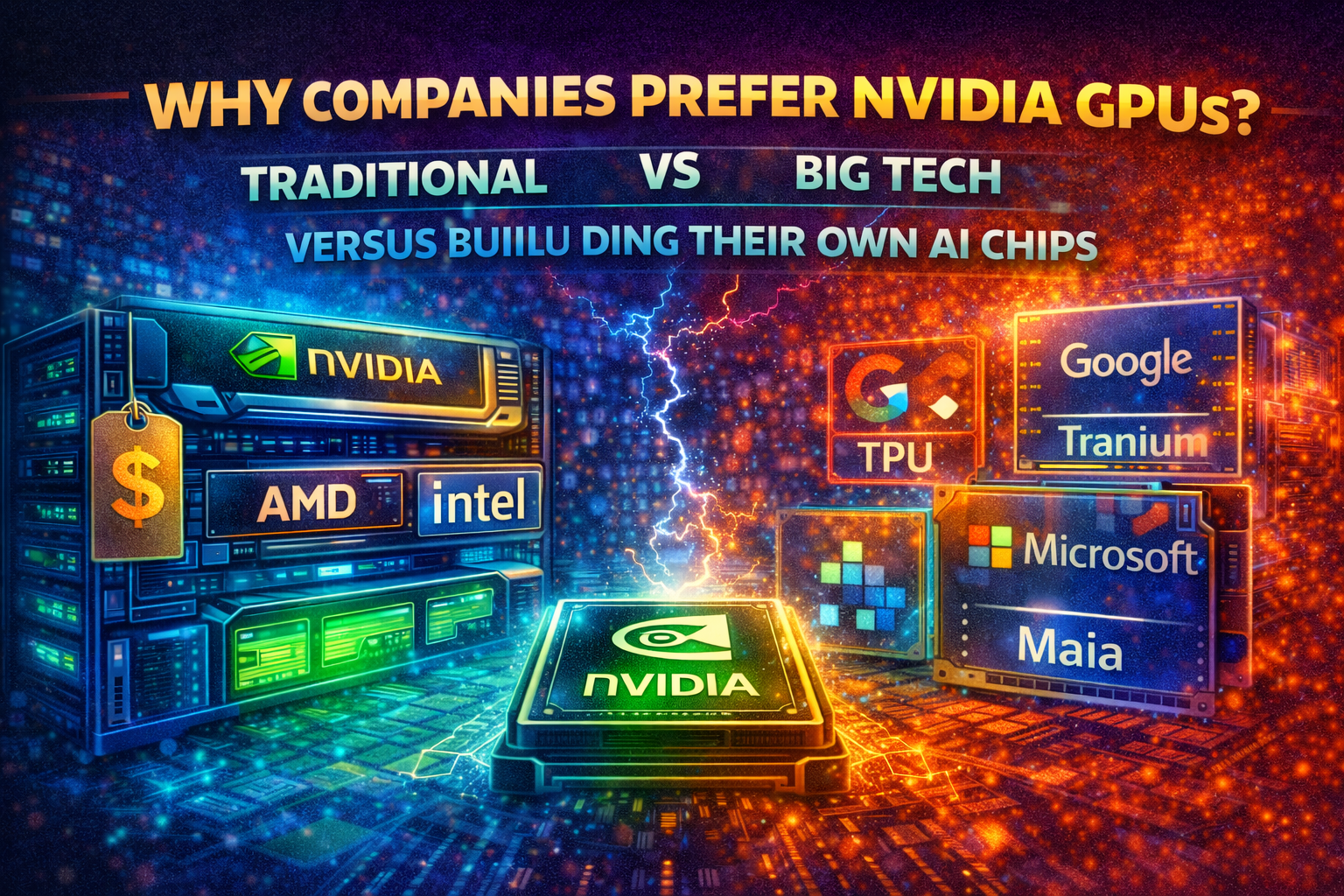 Why Companies Prefer NVIDIA GPUs (Even With AMD, Intel, TPUs, and AWS Trainium Around)