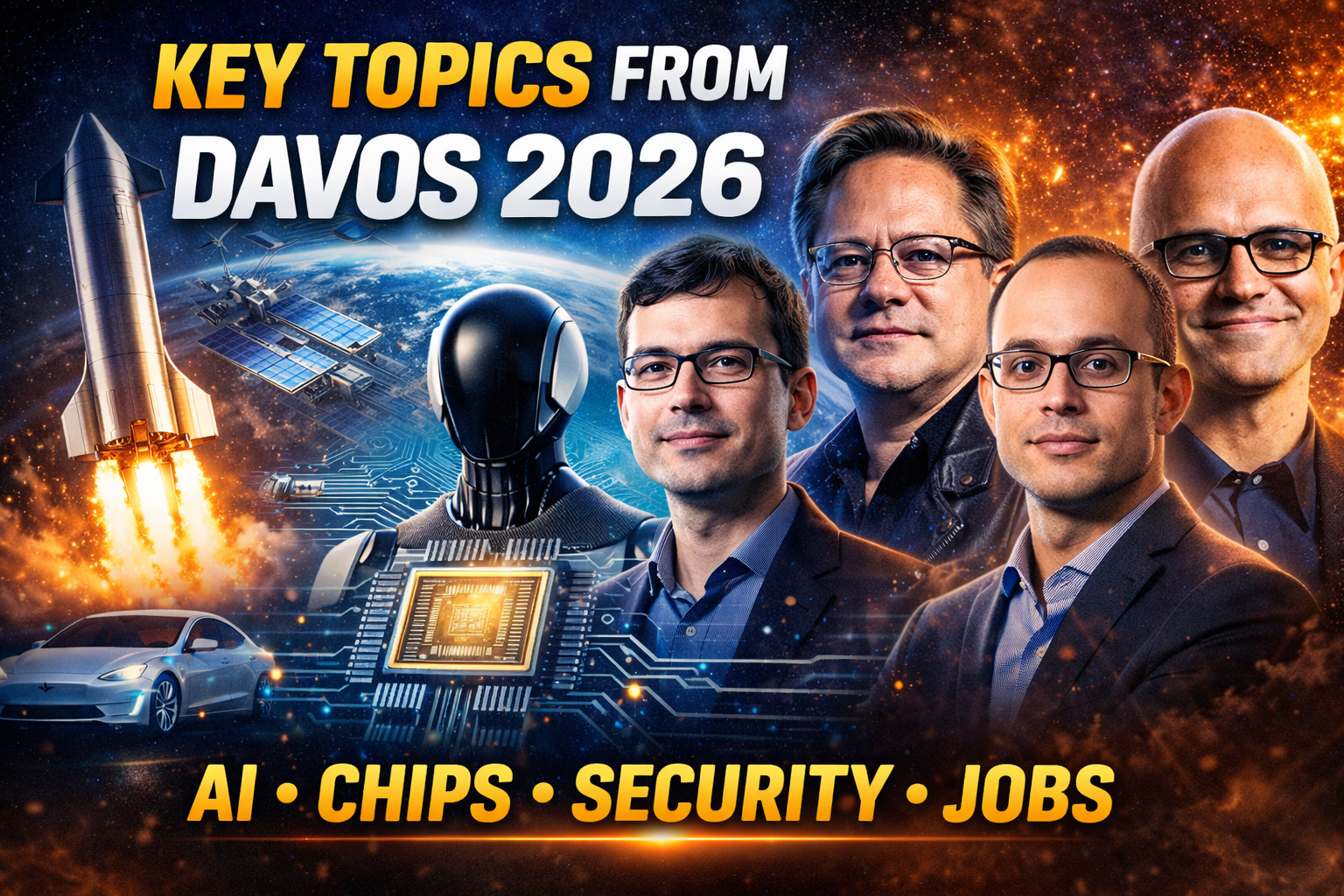 The Topics Tech Leaders Discussed at Davos 2026 (AI, Chips, Energy, Jobs, Security, and the New Geopolitics)