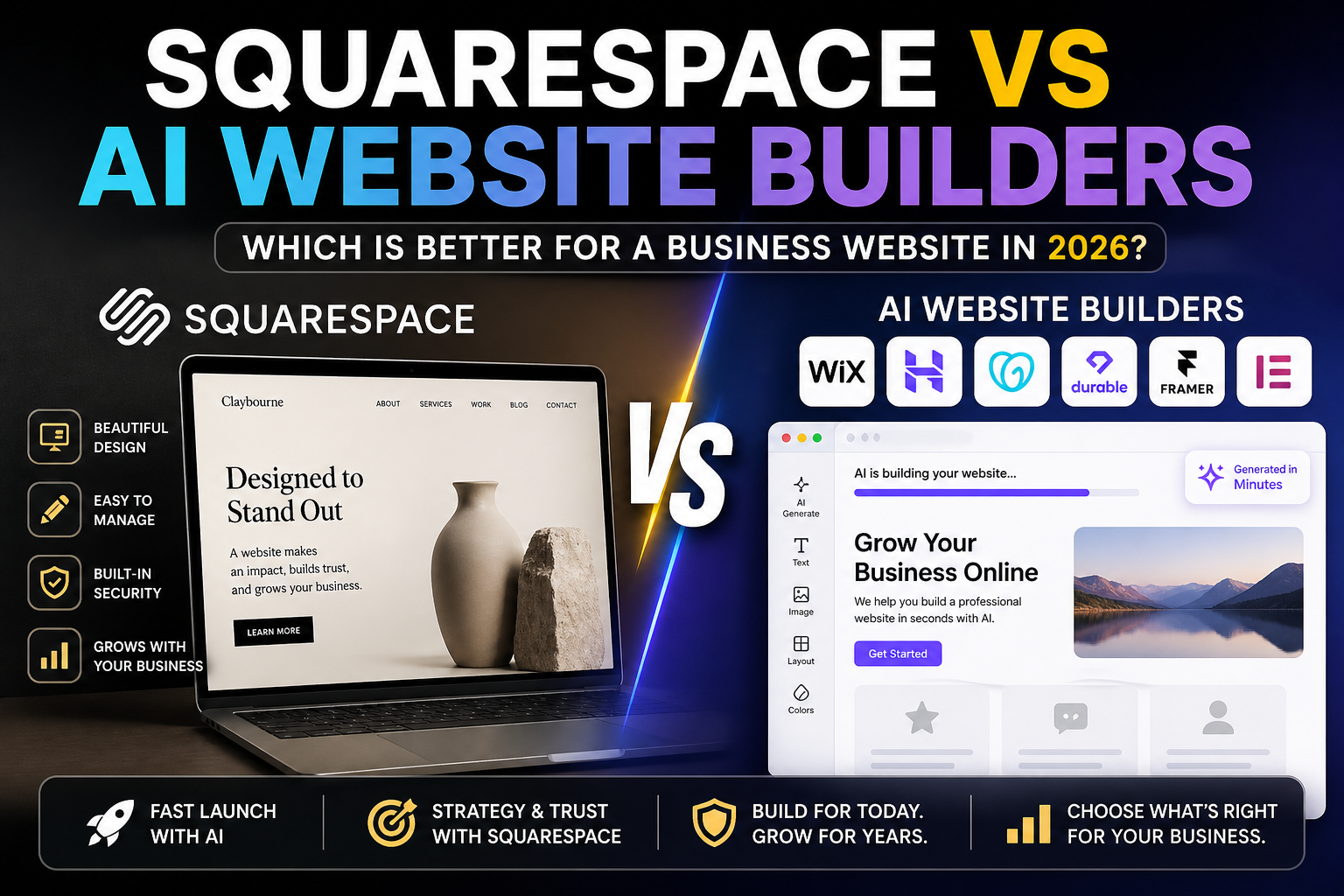 Squarespace vs AI Website Builders: Which Is Better for a Business Website in 2026?