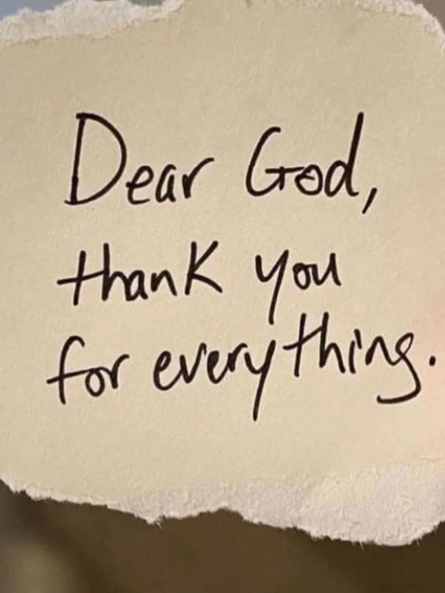 Dear God, thank you for everything!