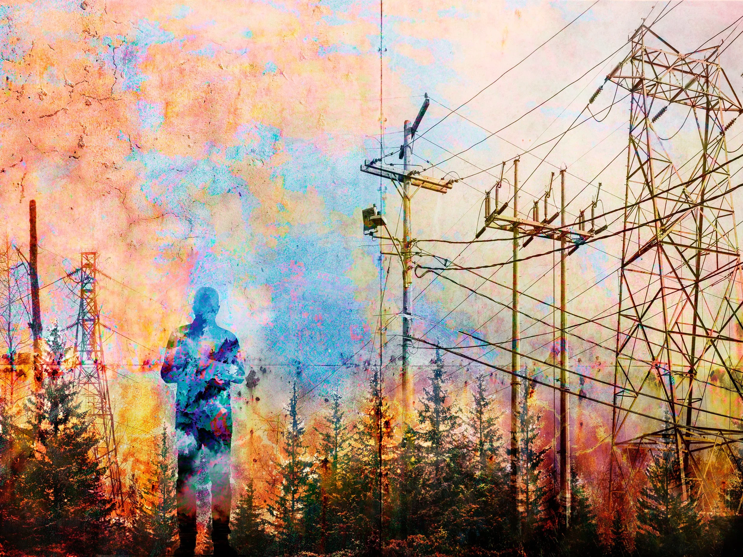 Powerlines Transmission Forest Fire