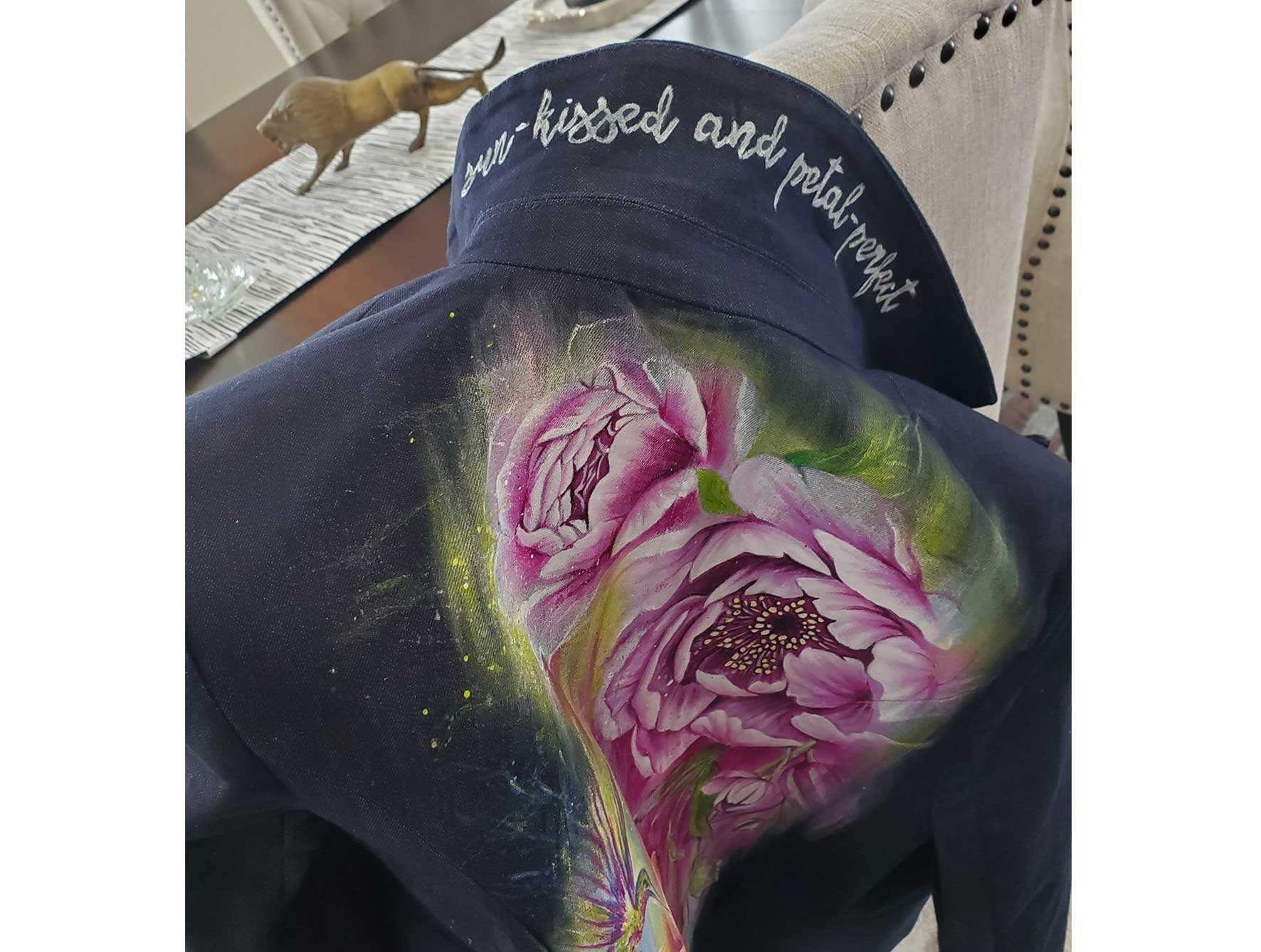hand-painted collar designer jacket