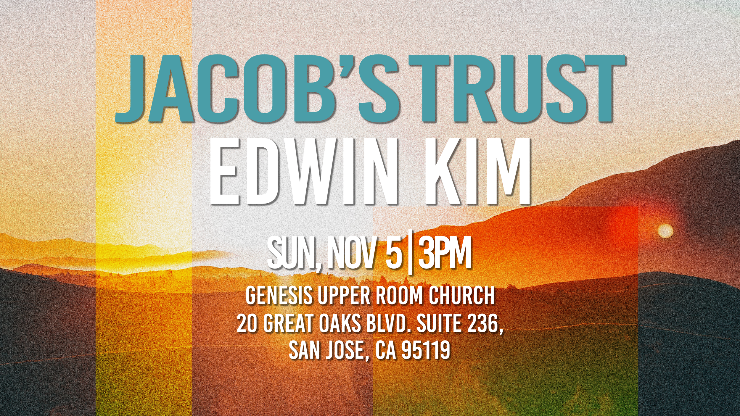 Edwin Kim Jacobs' Trust | Edwin Kim — GENESIS UPPER ROOM CHURCH