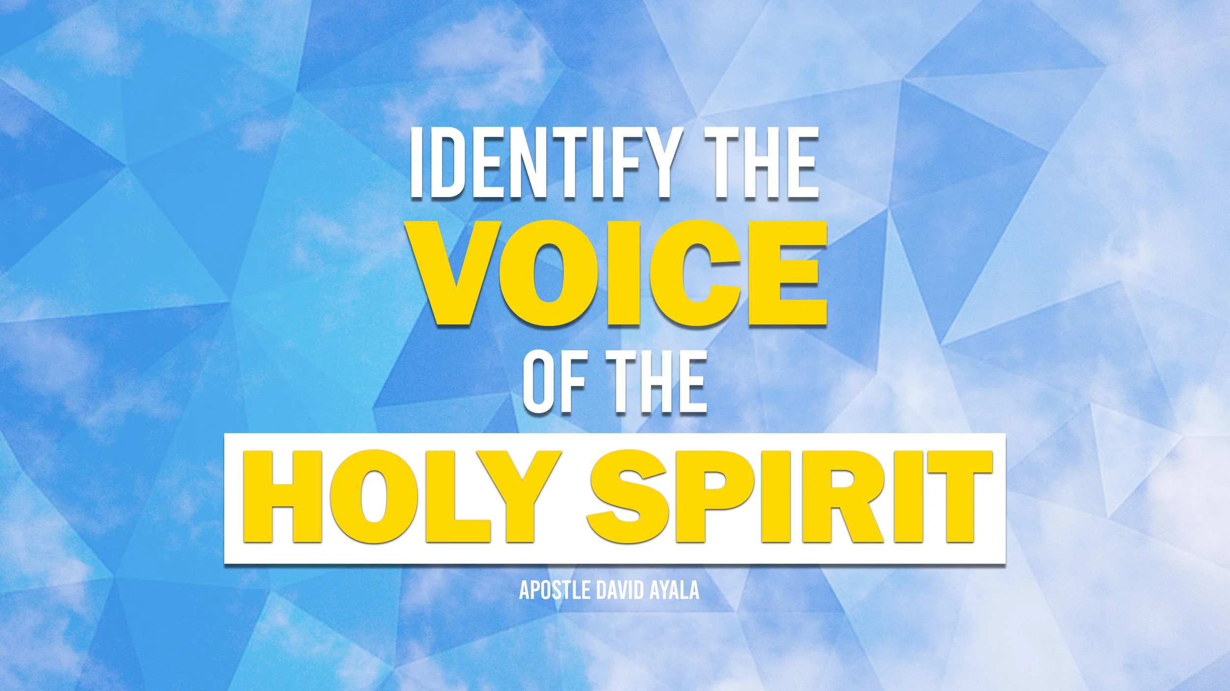 Identify The Voice of The Holy Spirit | Apostle David Ayala