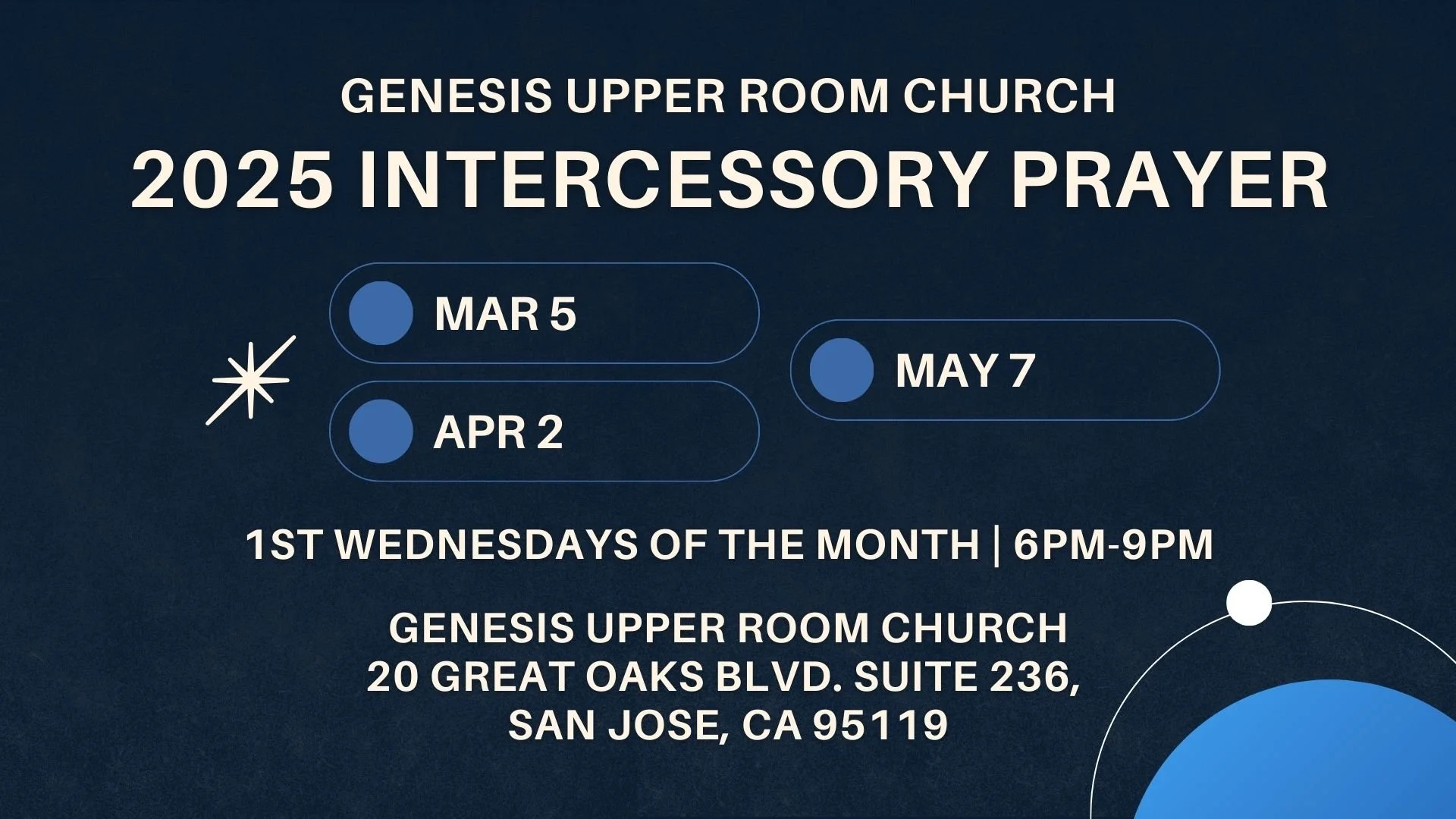 Events Genesis Upper Room Church