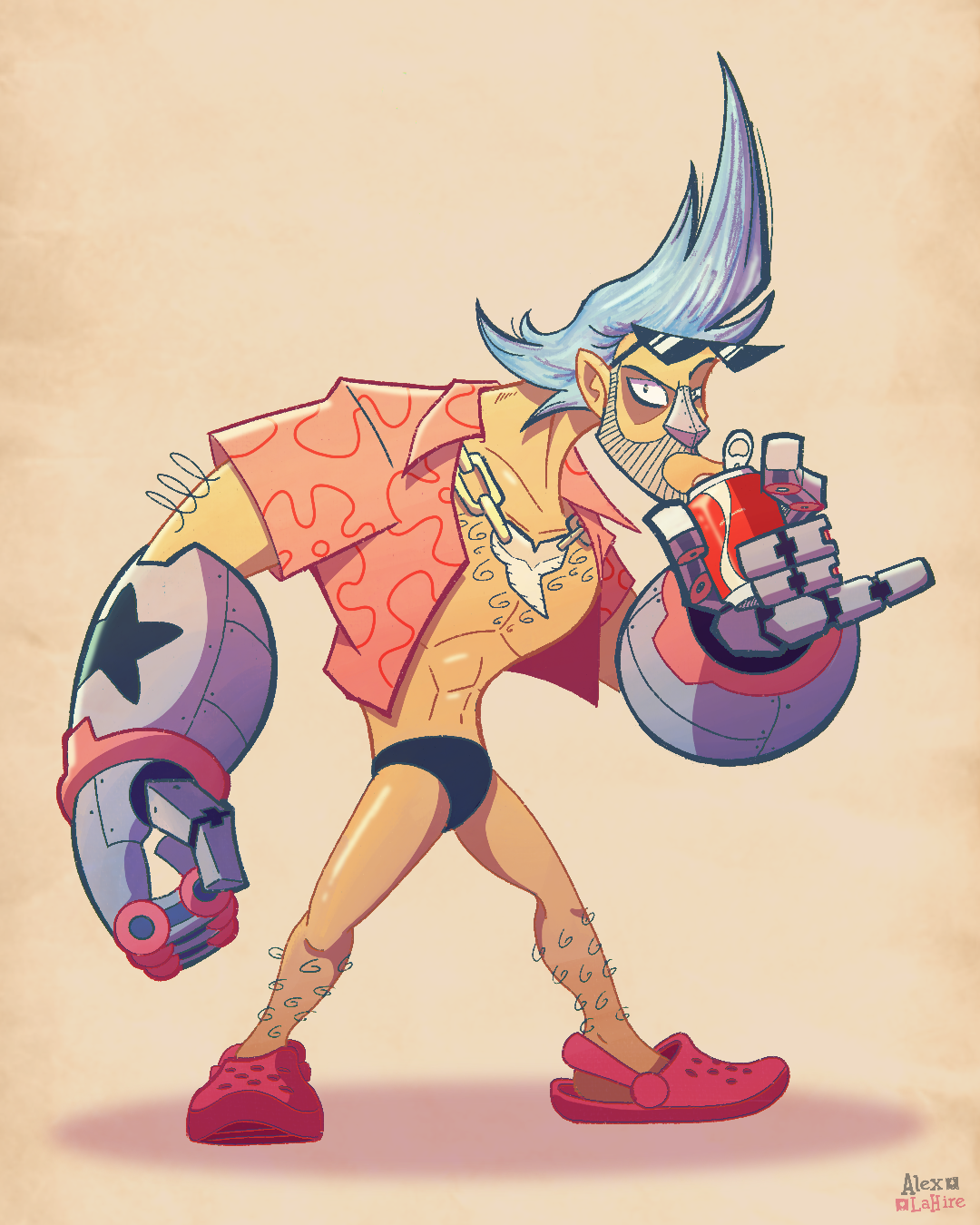 One Piece Franky Re-Design | Character Design Challenge | January 2026 | One Piece | 2D Animation | Alex LaHire