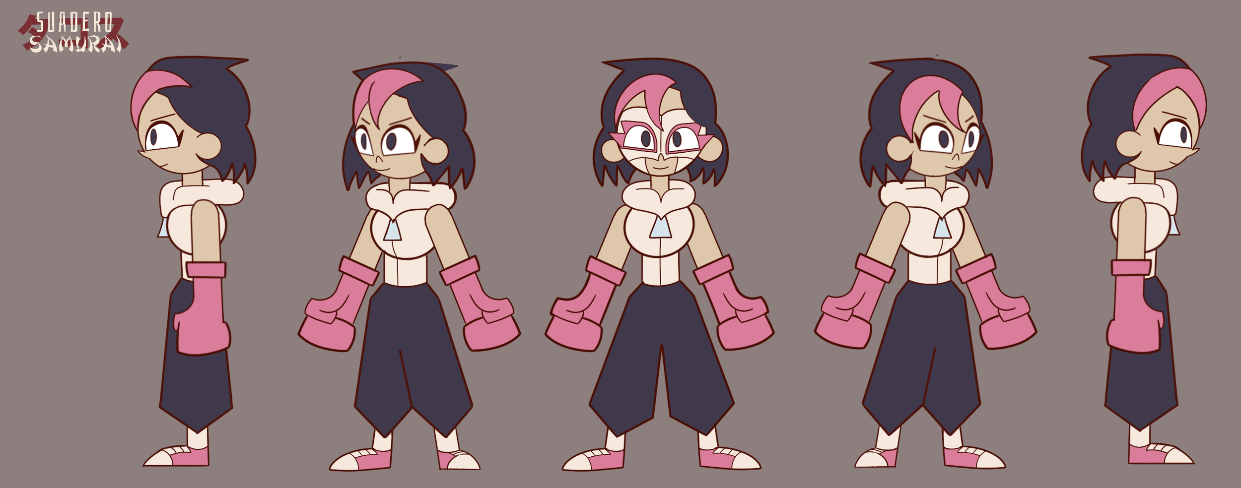 Naomi Munoz Suadero Samurai Character | Turnaround | 2D Animation | Alex LaHire