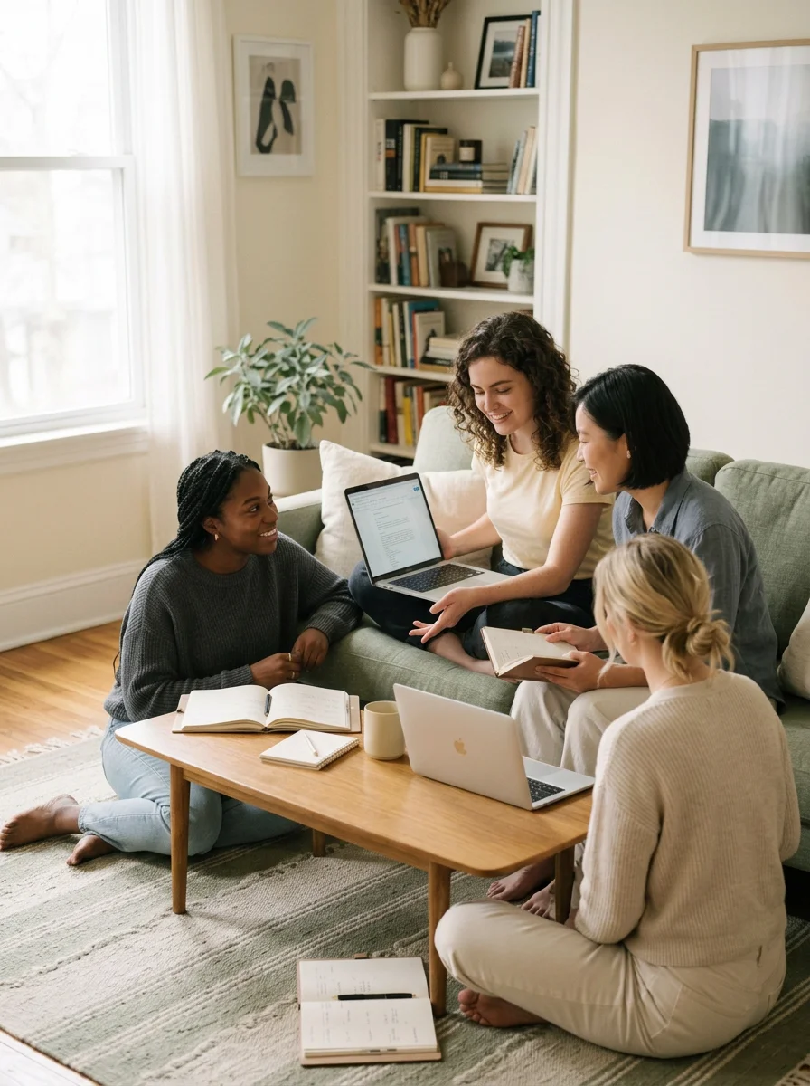 Women connecting over coffee and conversation