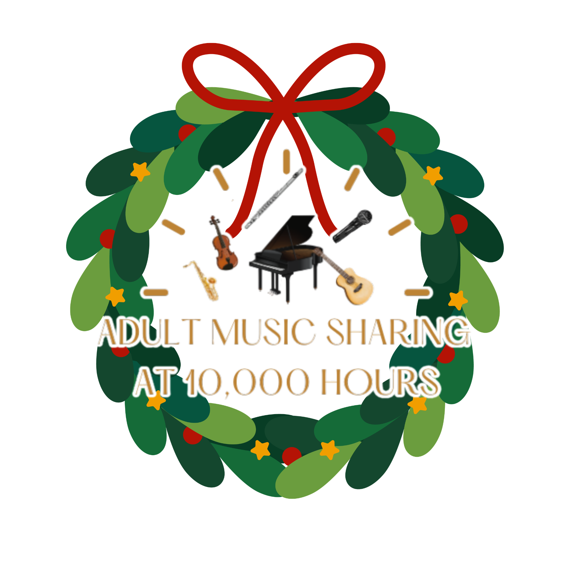 Adult Music Sharing at 10,000 Hours - Christmas Potluck! 