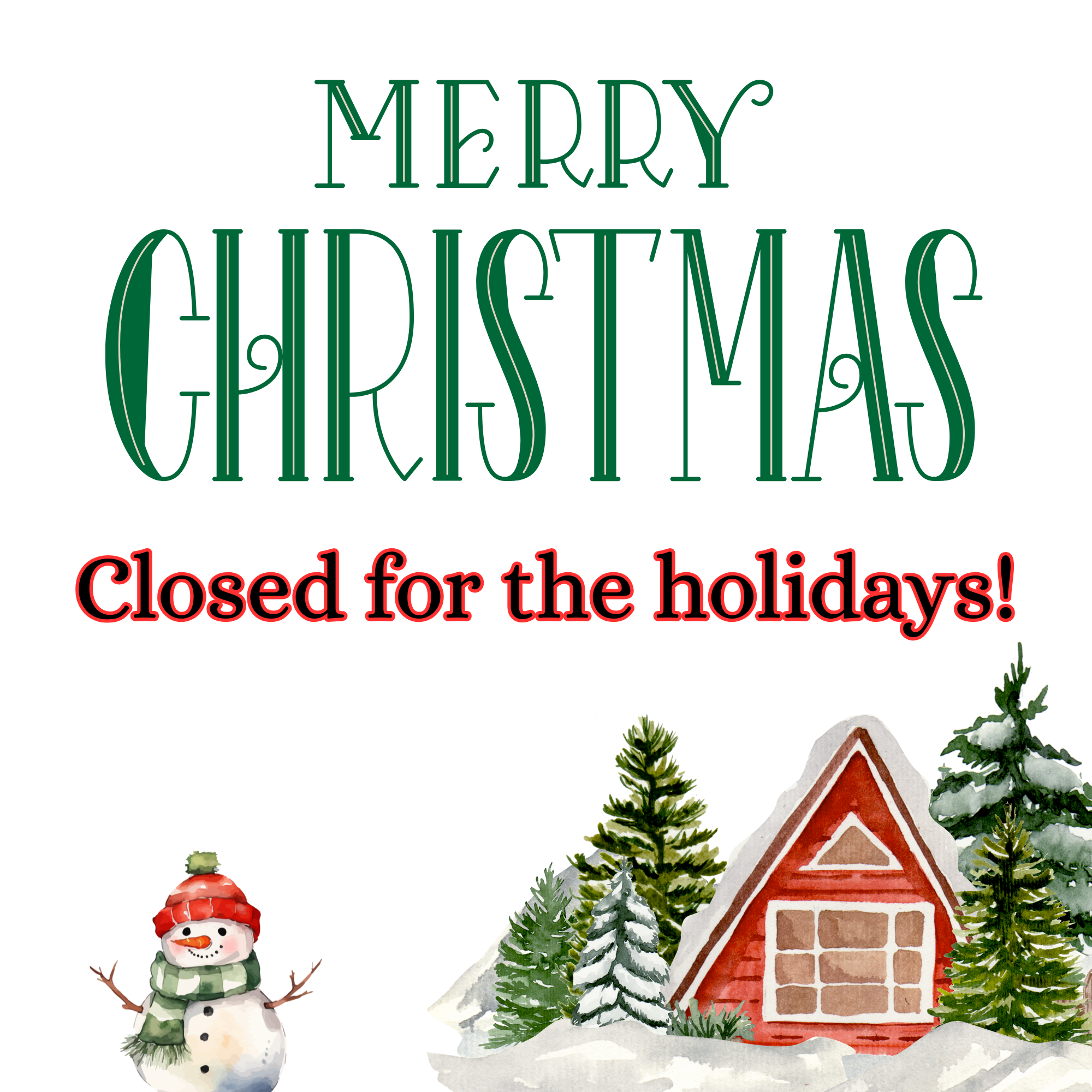CLOSED - Merry Christmas! 