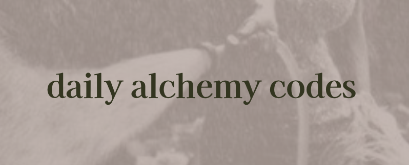 daily alchemy codes