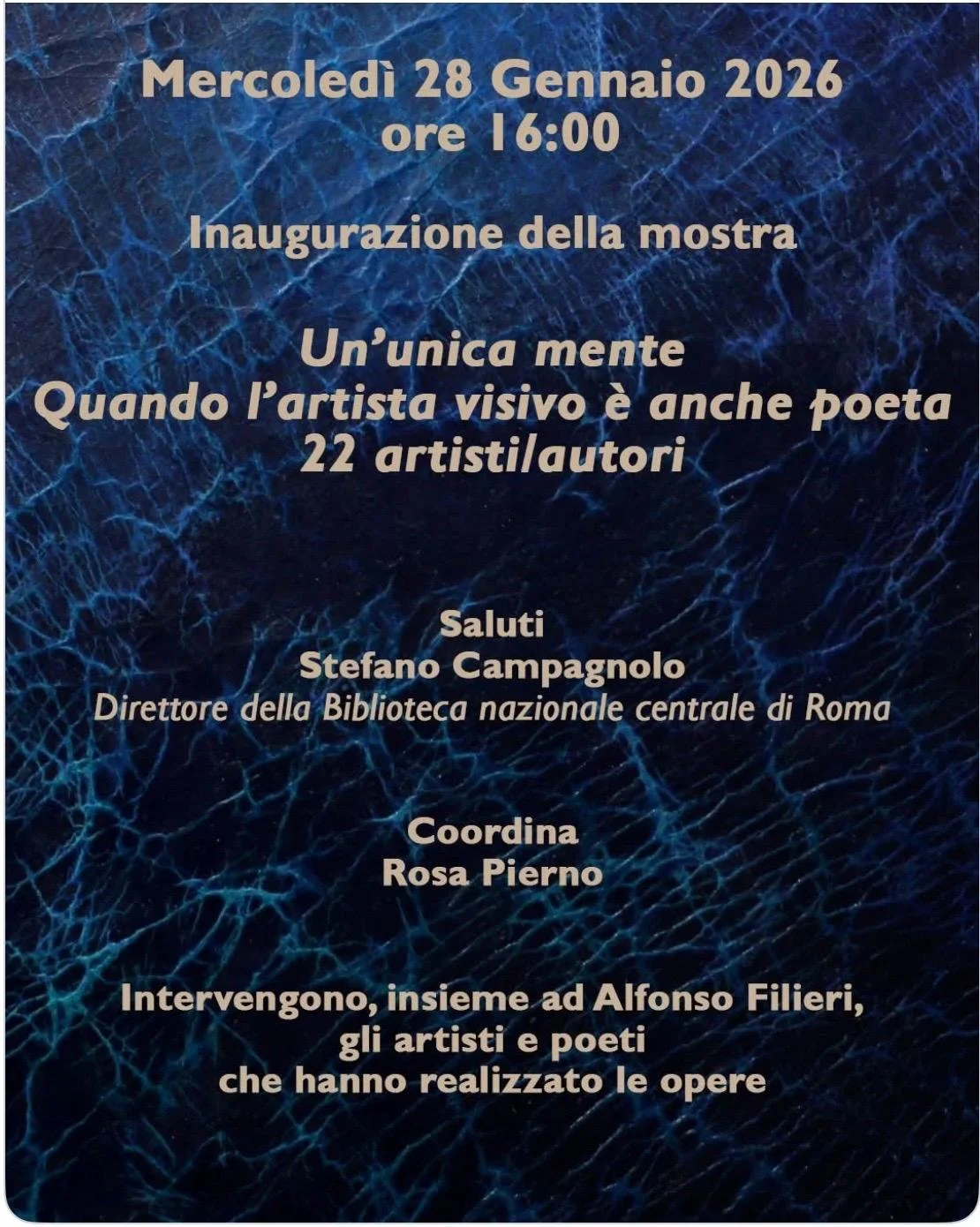 Un'unica mente. Quando l'artista visivo è anche poeta.