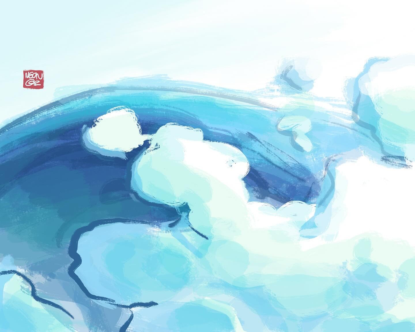 Isn’t it crazy that we’re halfway through the year? i feel like i have many things to share and do suddenly and i can’t wait to continue working ଳ⋆。˚
.
.
.
#art #digitalart #digitalpainting #procreate #wave #ocean #whimsy #dreamy #s
