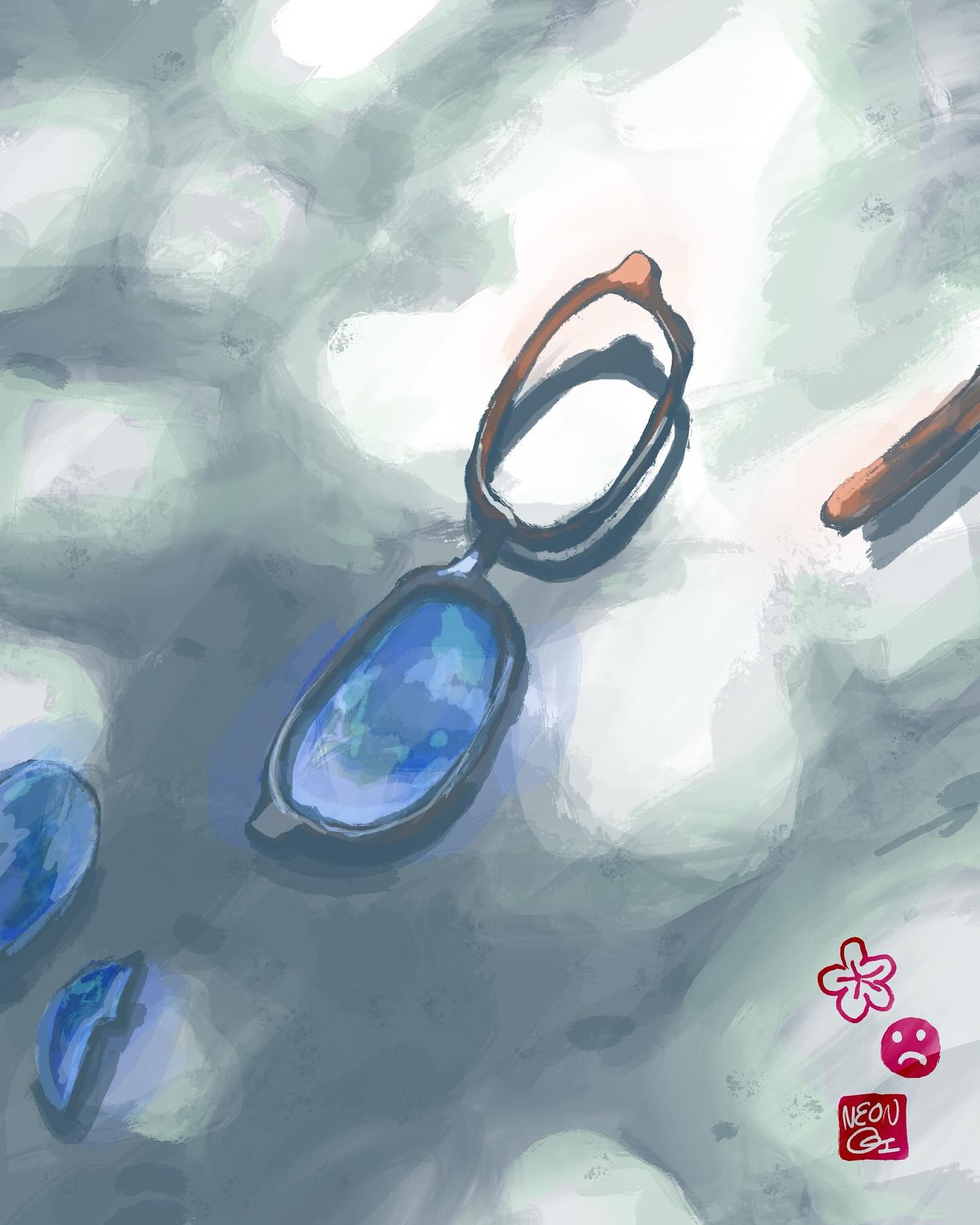 my glasses died ):
.
.
.
#sad #misfortune #art #artist #digitalart #procreate #summer #summervibes