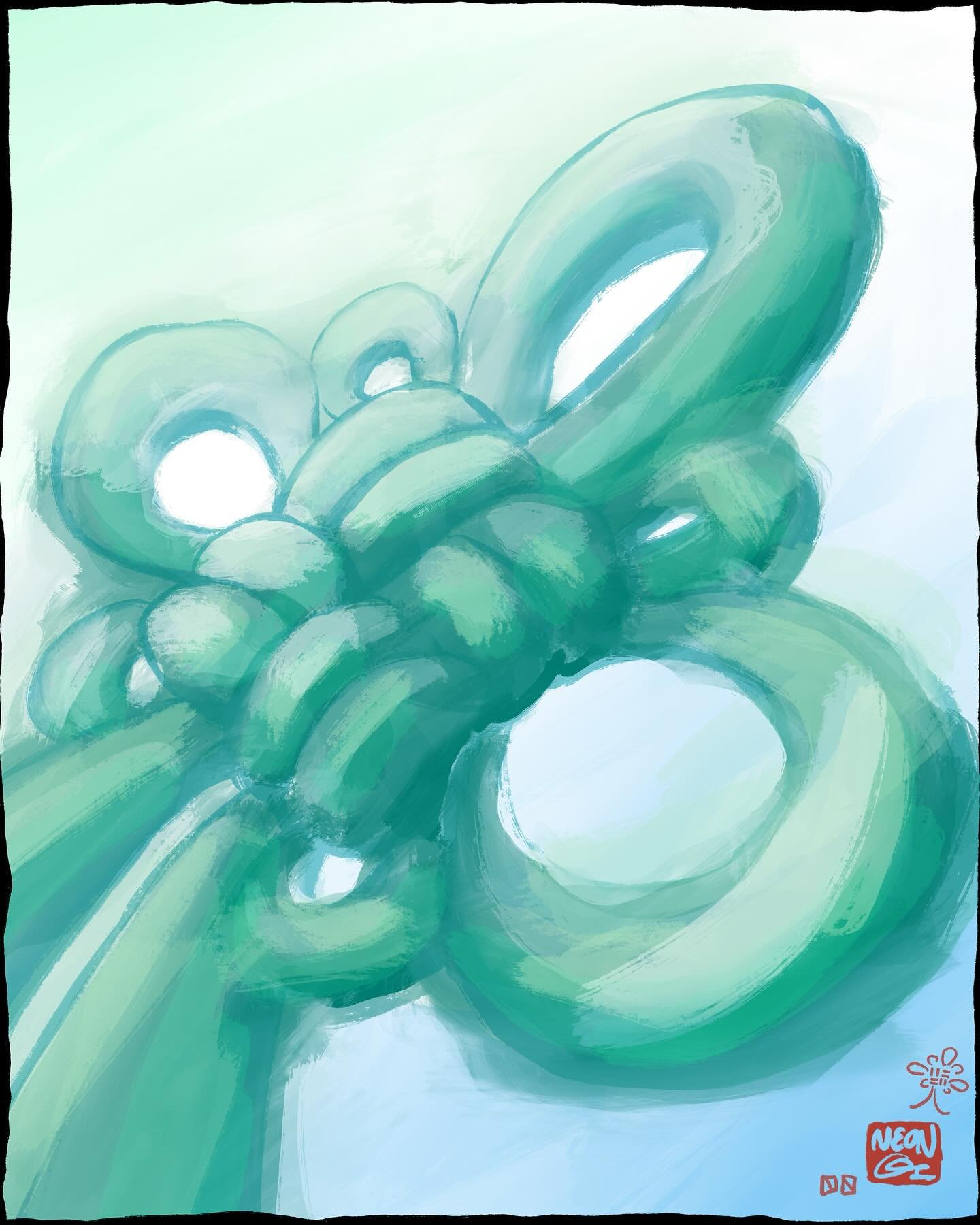 deep in the crafting game lately ᕦʕ &bull;`ᴥ&bull;&acute;ʔᕤ 
.
.
.
#art #artist #digitalart #chineseknotting #keychain #craft