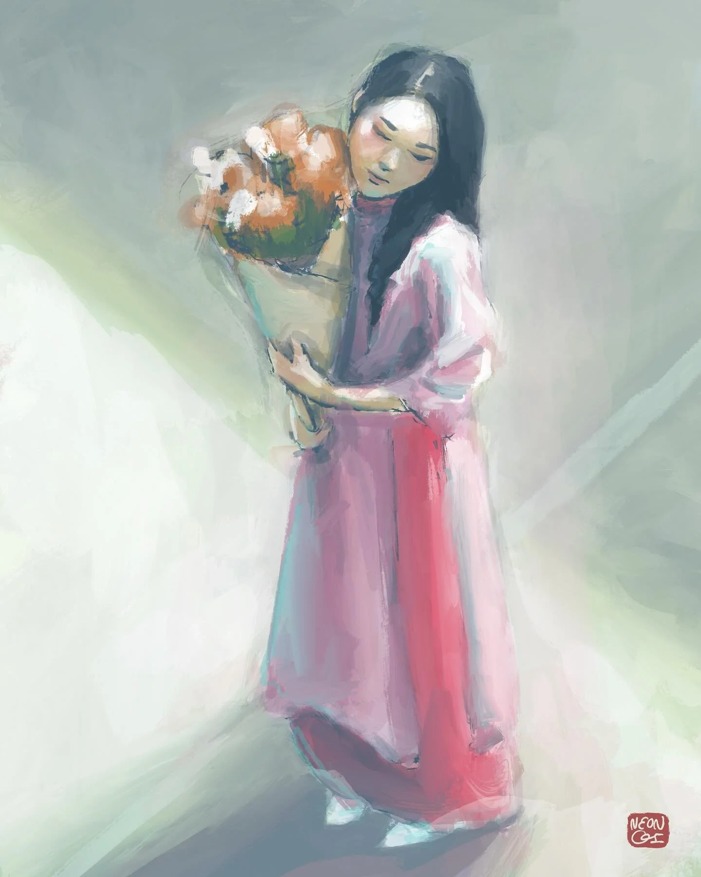 𖤓 ⋆｡˚ ❀ 
.
.
.
#art #artist #digitalpainting #girl #study