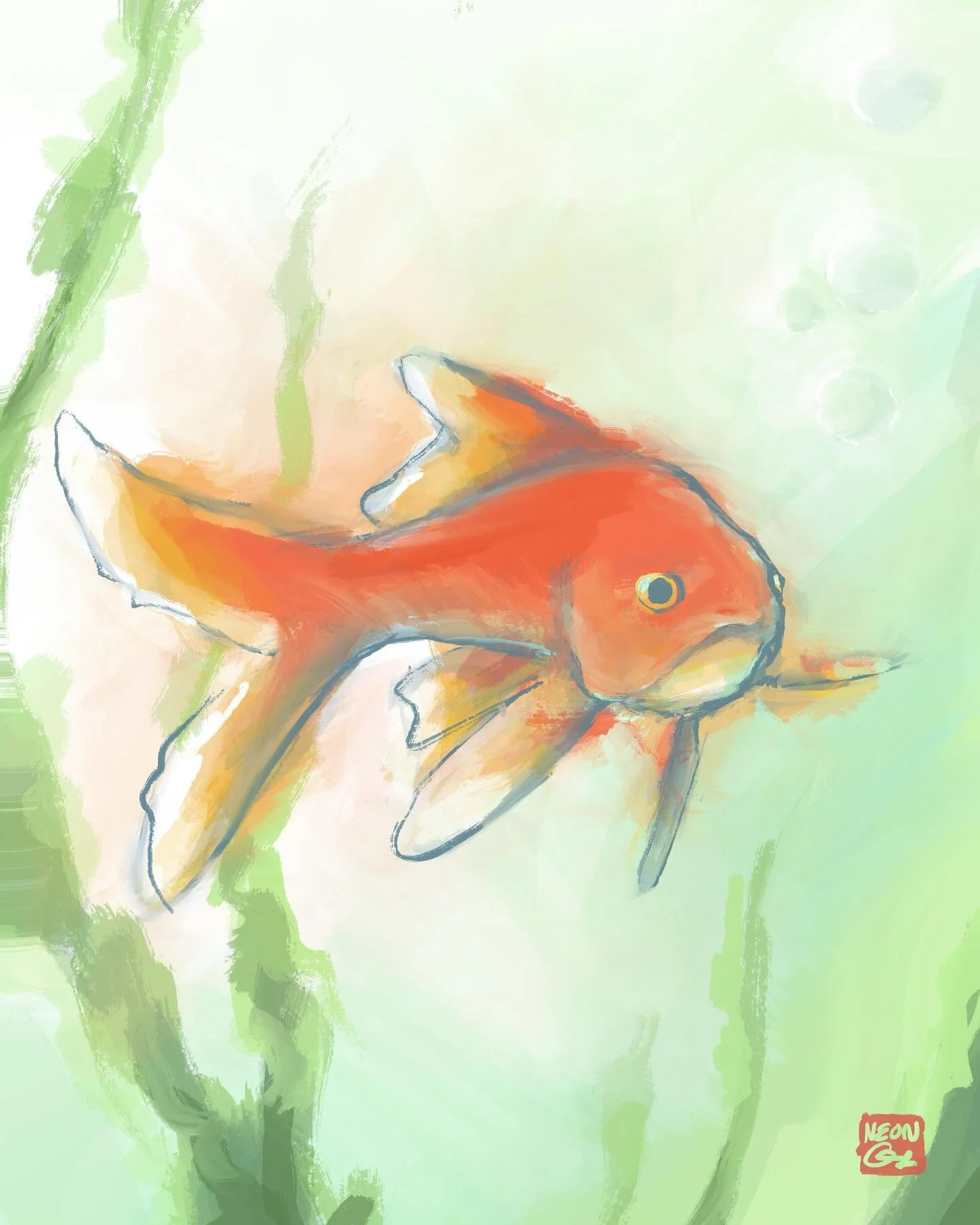 just the joy of painting a little fish
.
.
.
#fish #goldfish #digitalpainting #digitalart #art #artist #aquarium